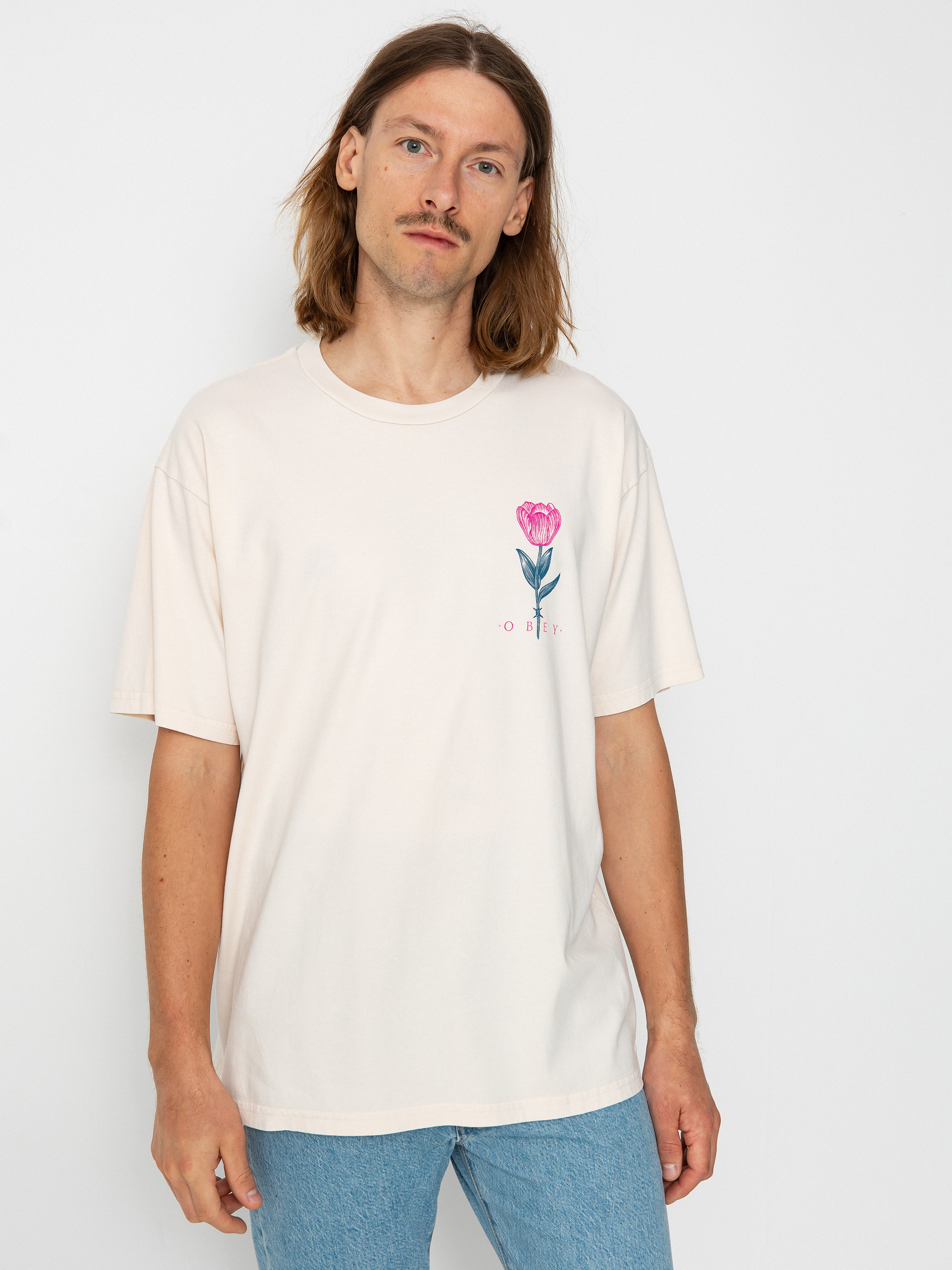 OBEY Barbwire Flower T-shirt (sago)