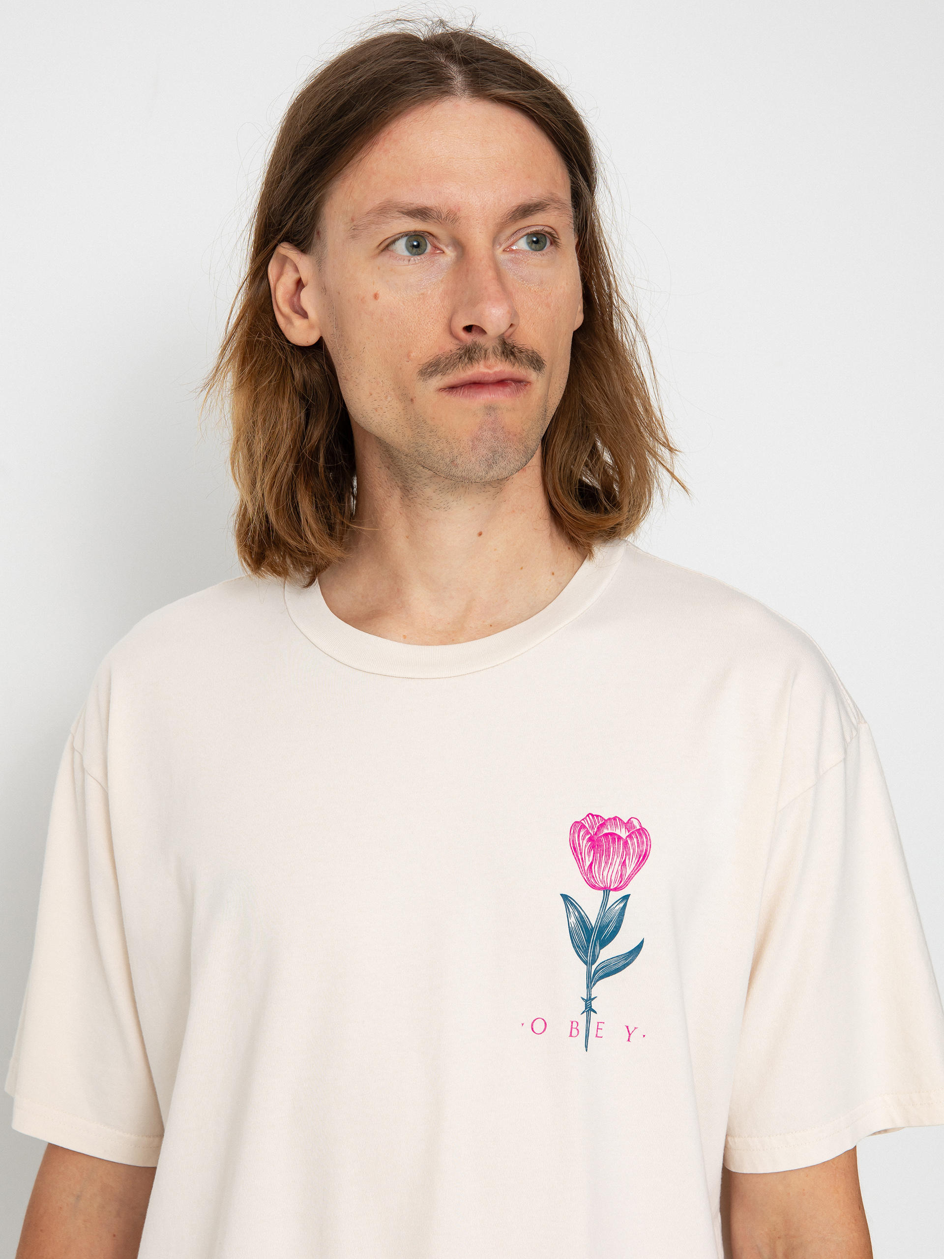 OBEY Barbwire Flower T-shirt (sago)