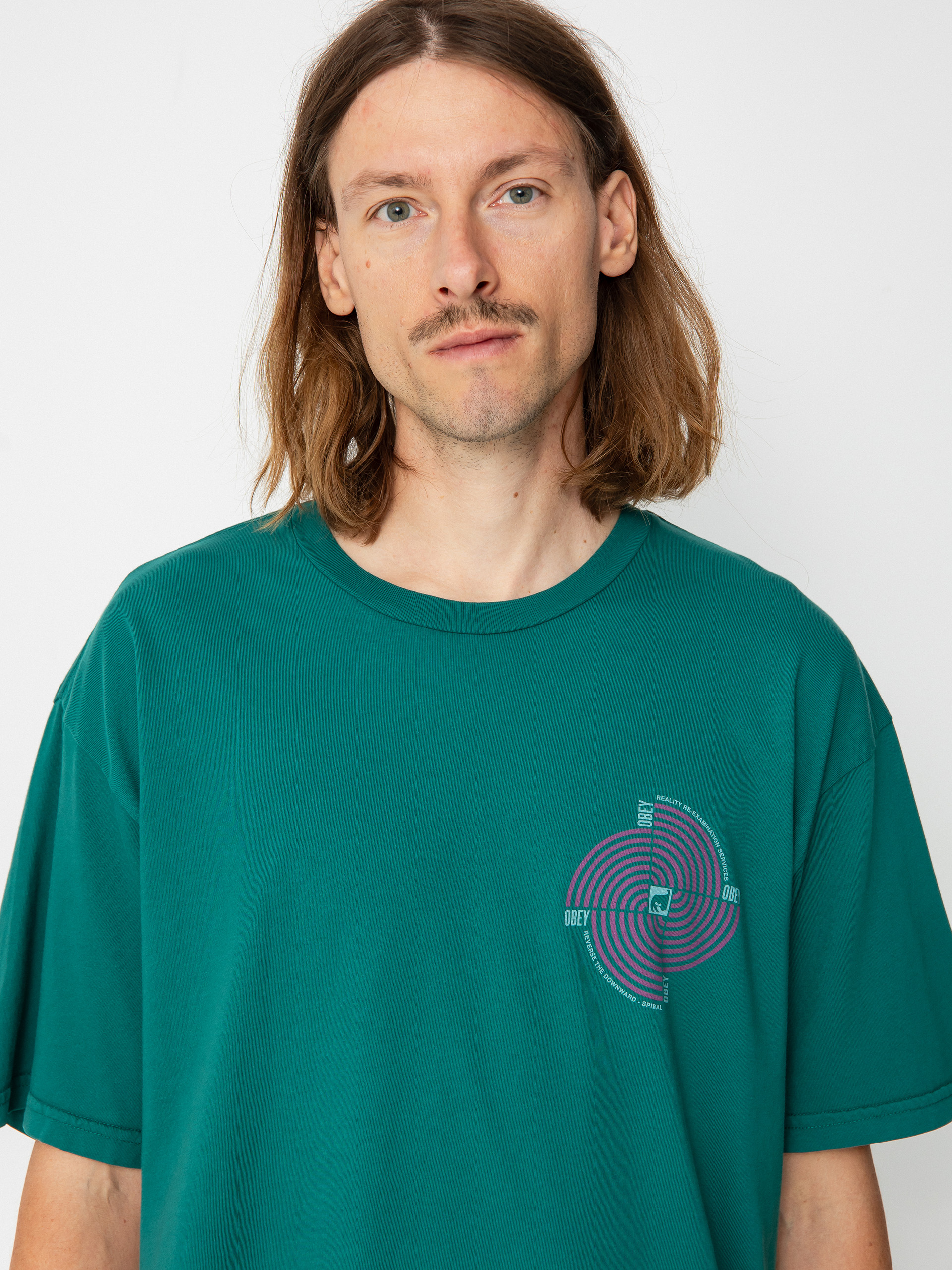 OBEY Downward Spiral T-shirt (adventure green)