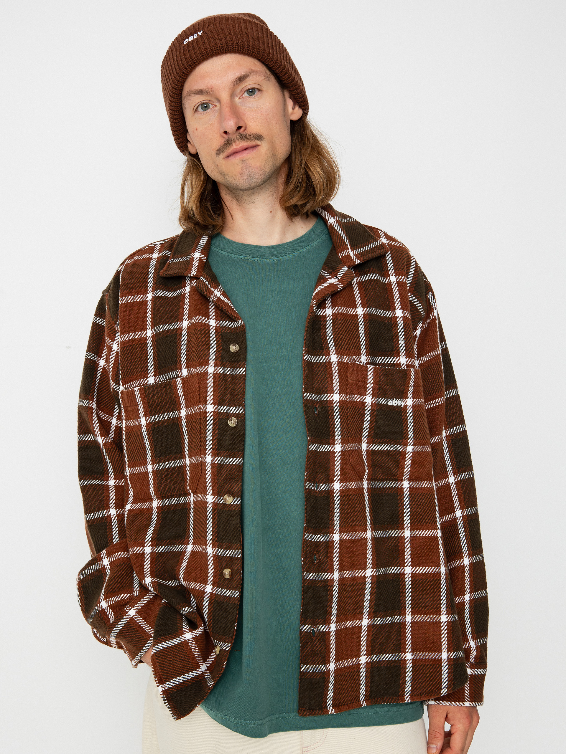 OBEY Bigwig Plaid Hemd (sepia multi)