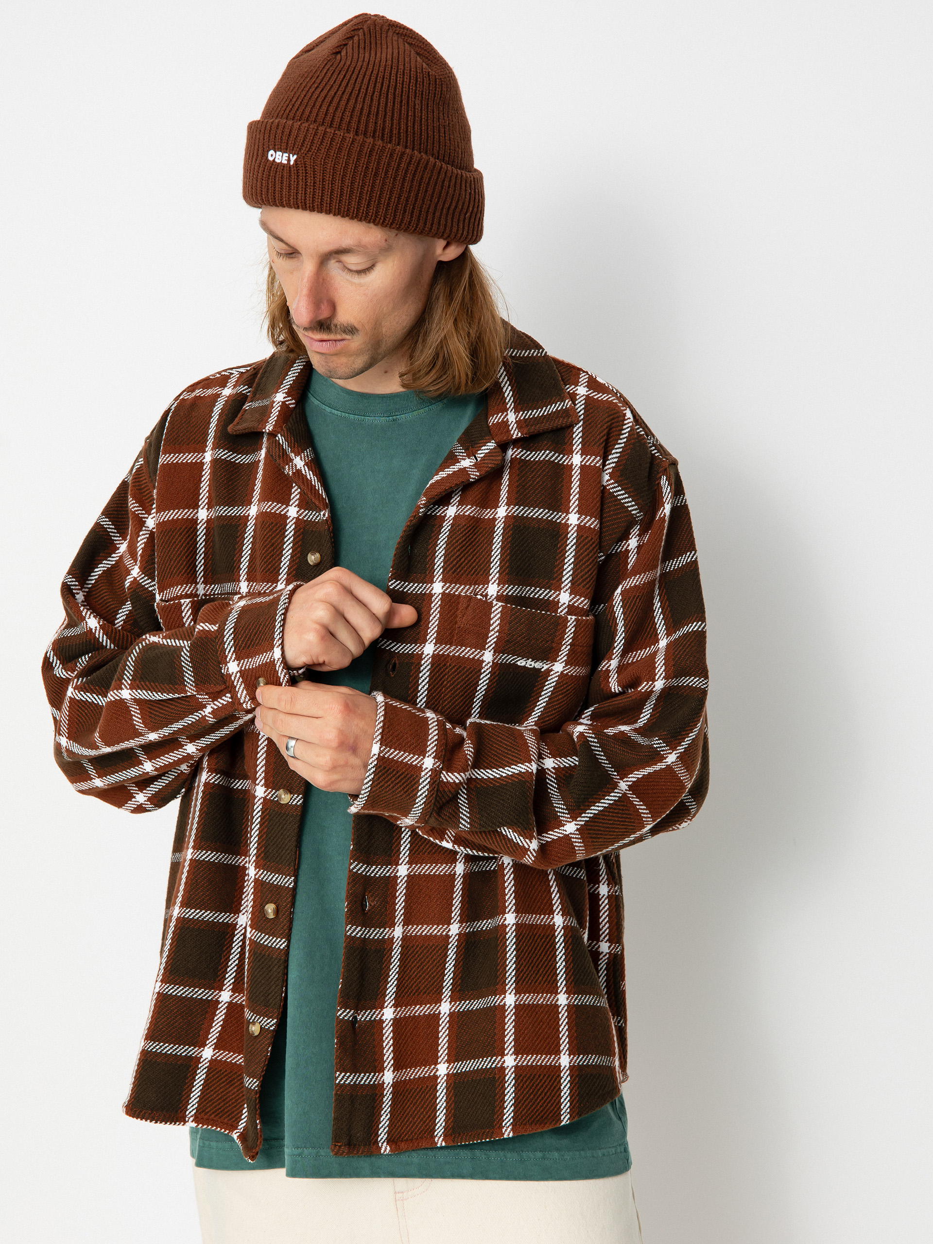 OBEY Bigwig Plaid Hemd (sepia multi)