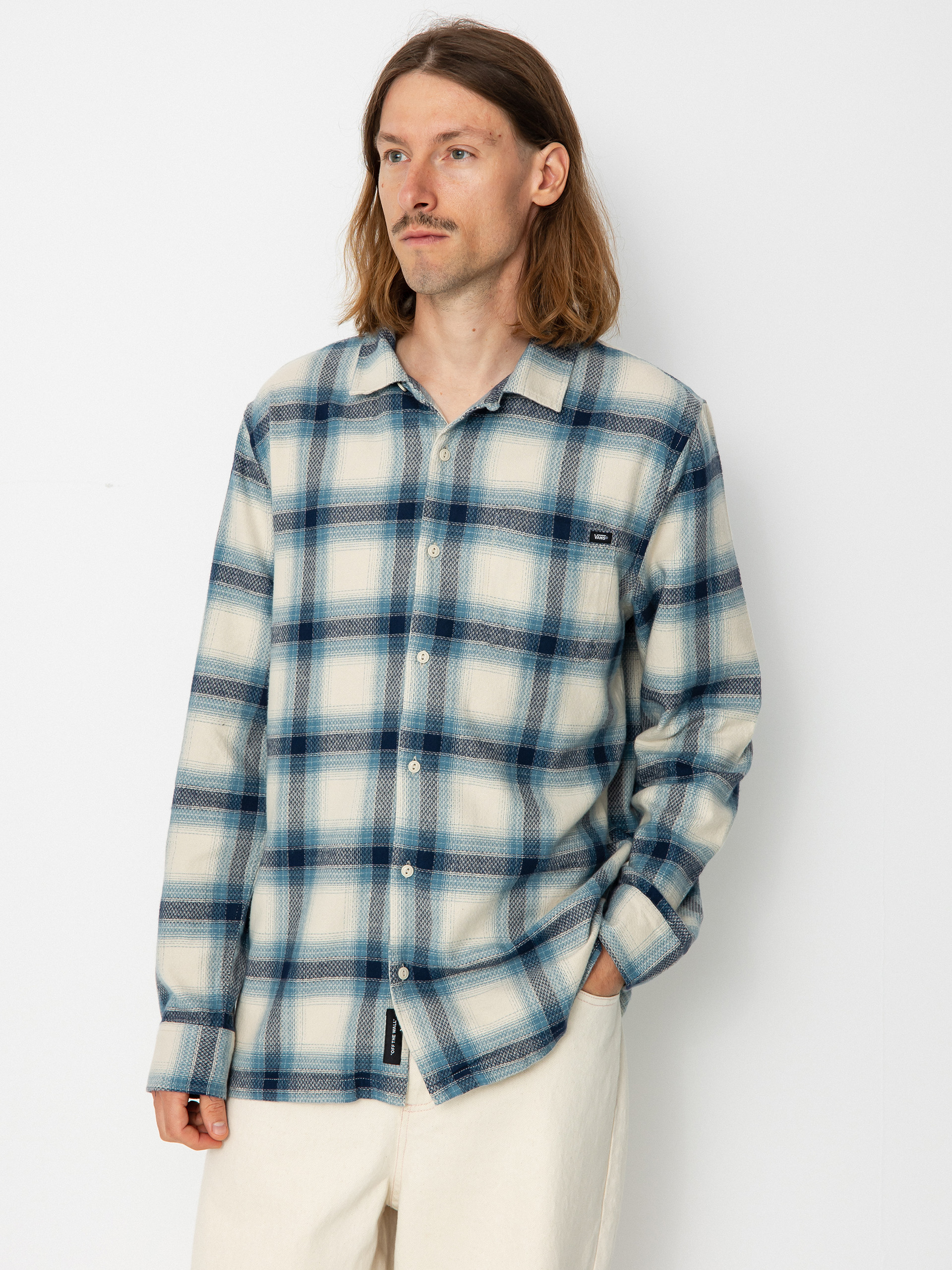 Vans Krug Ls Woven Shirt (oatmeal/dress blues)