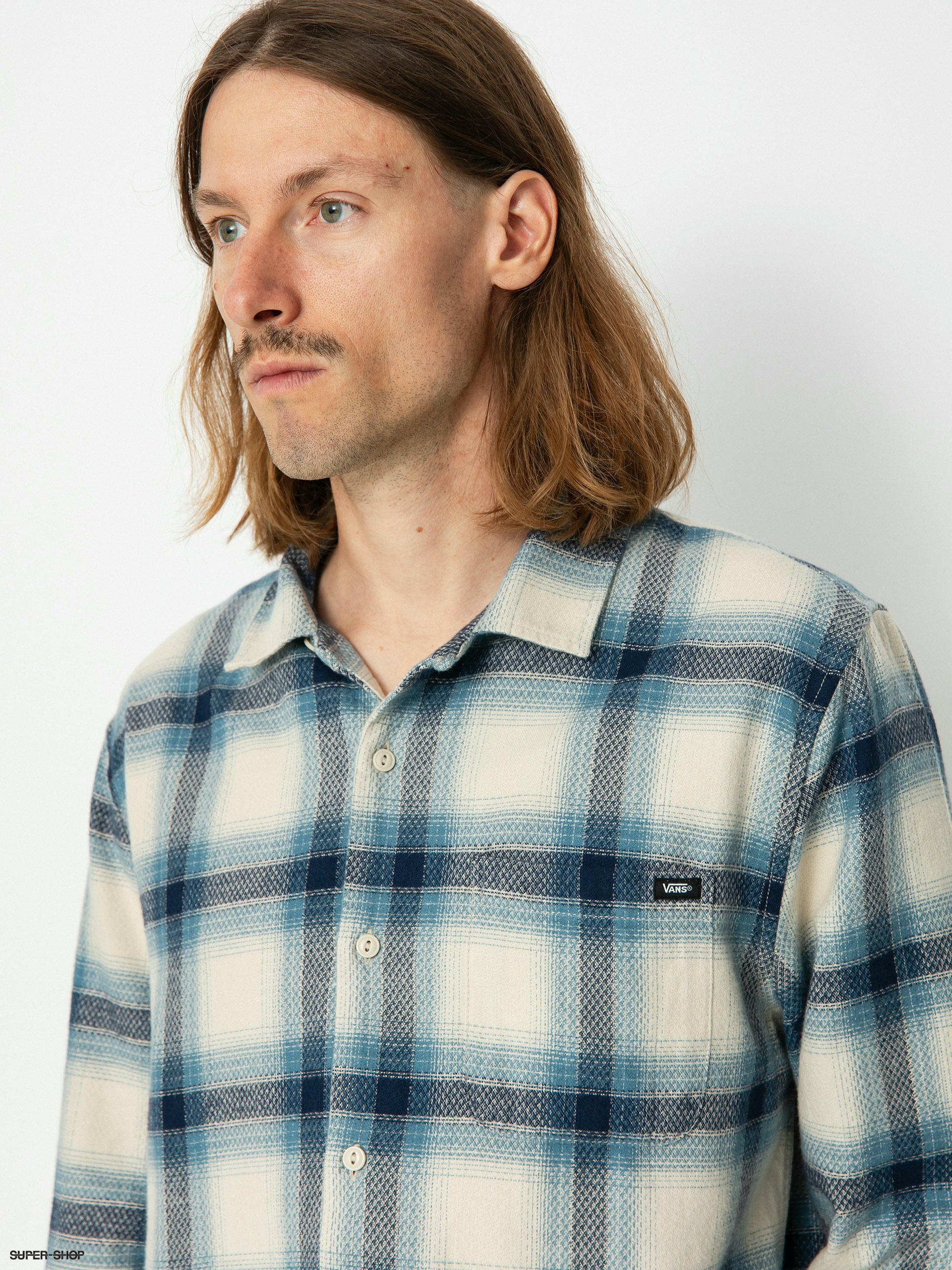 Vans Krug Ls Woven Shirt (oatmeal/dress blues)