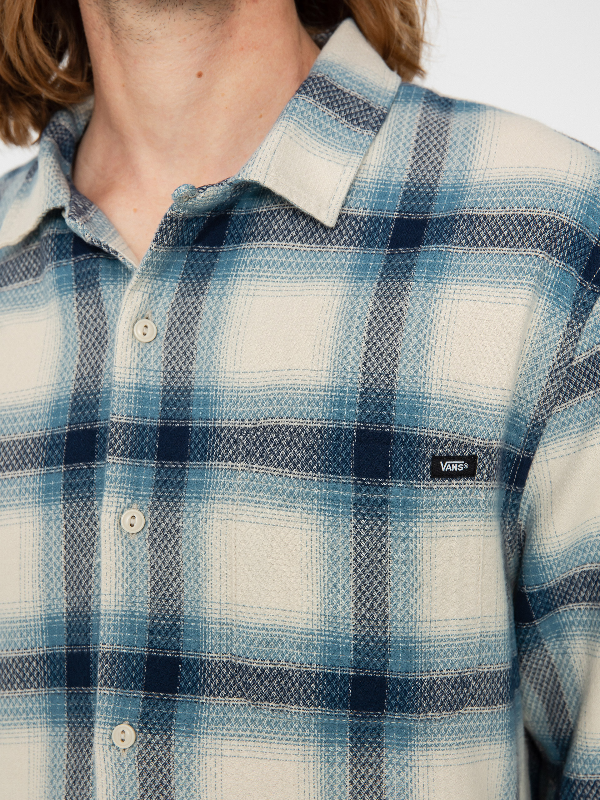 Vans Krug Ls Woven Shirt (oatmeal/dress blues)