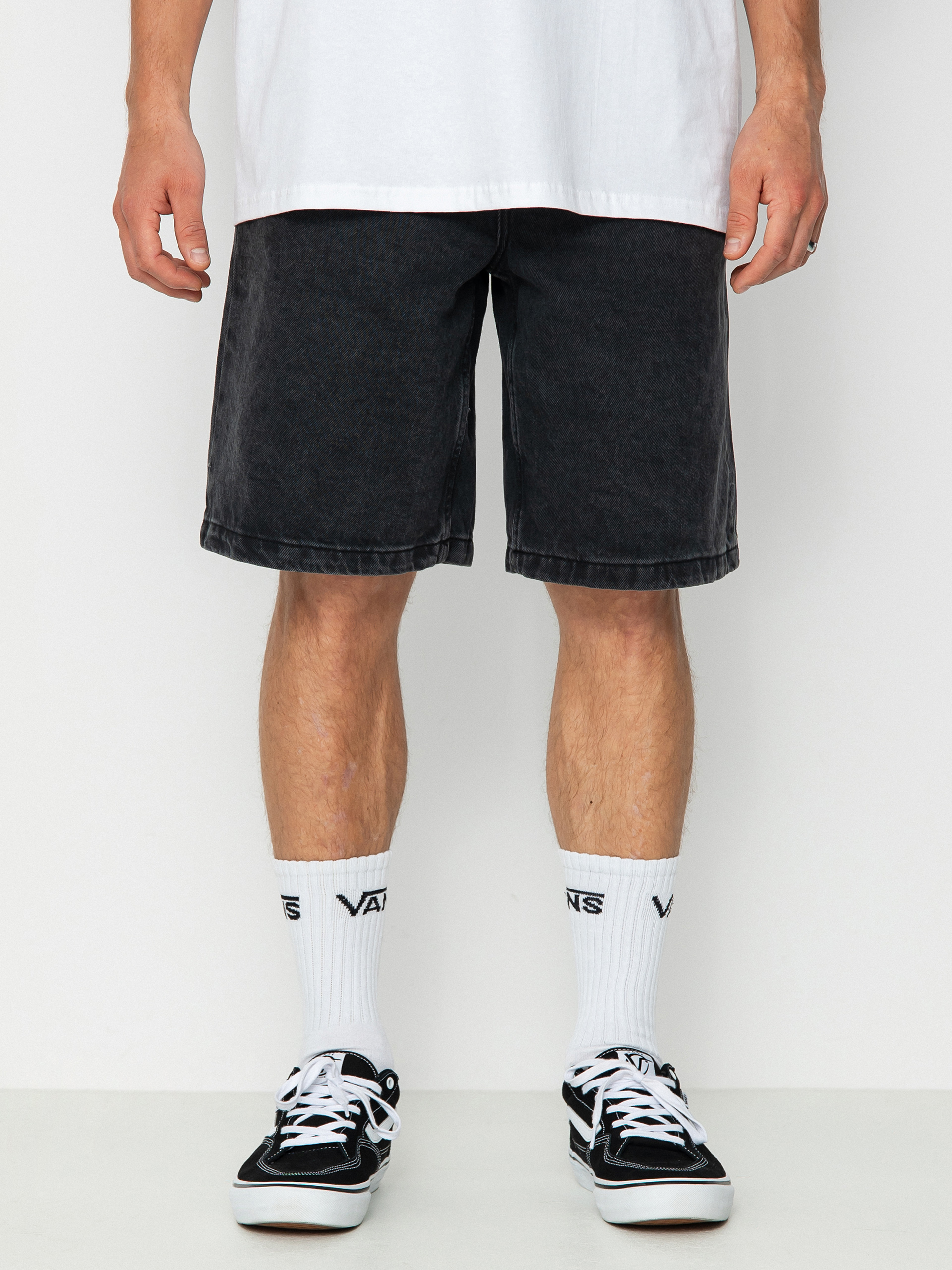 Vans Check 5 Baggy Denim Shorts (washed black)