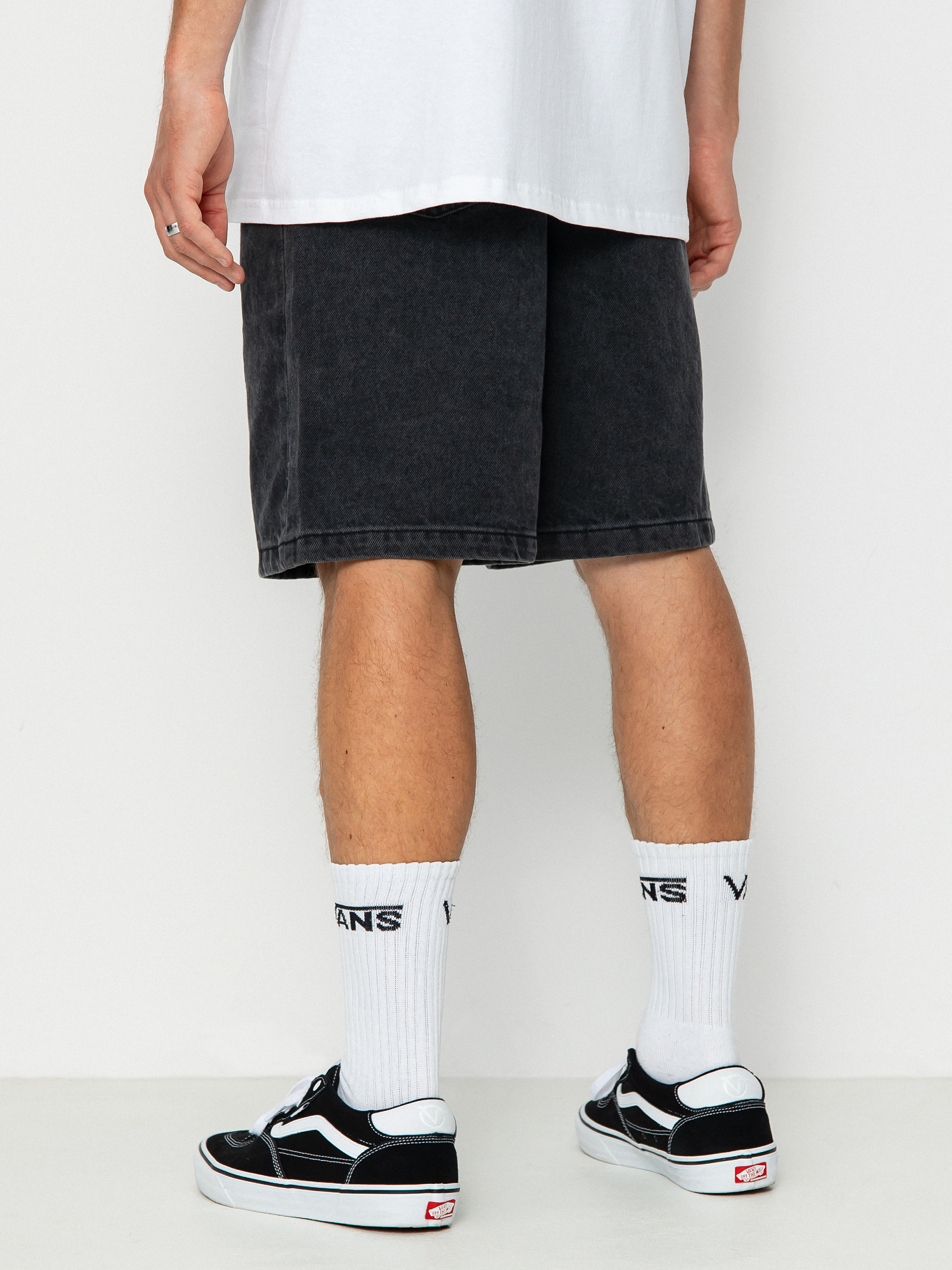 Vans Check 5 Baggy Denim Shorts (washed black)