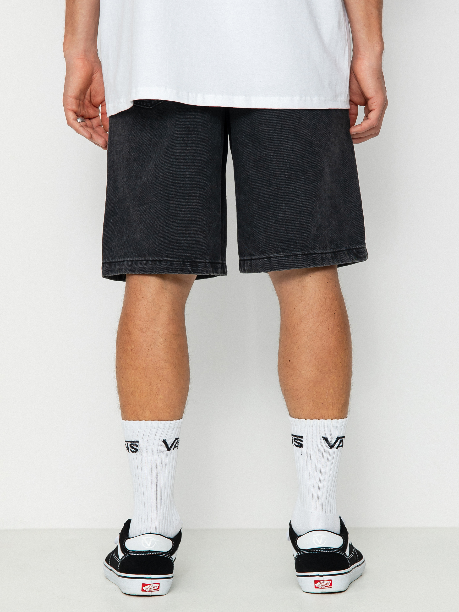 Vans Check 5 Baggy Denim Shorts (washed black)