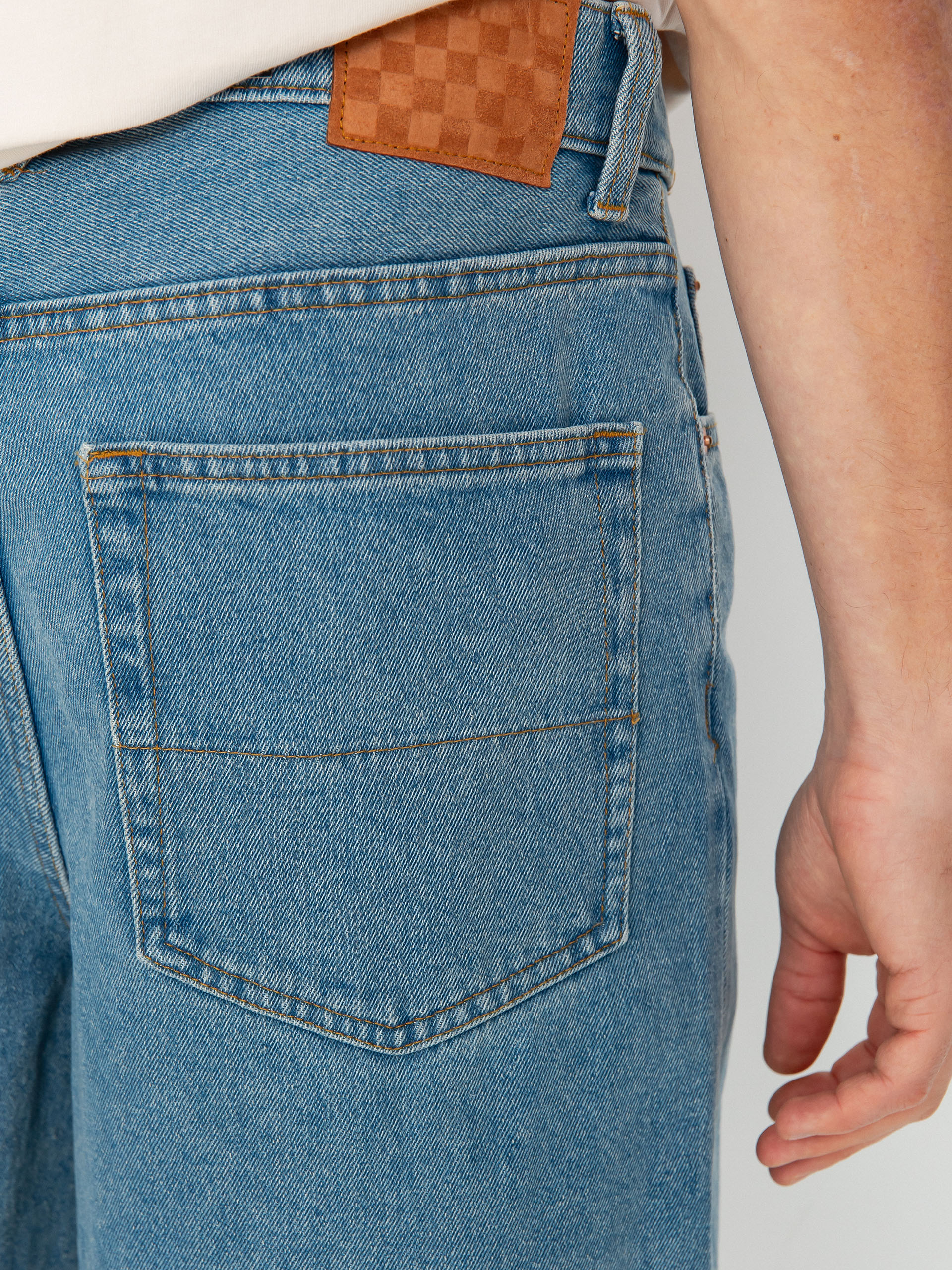 Vans Check 5 Baggy Denim Shorts (stonewash/blue)