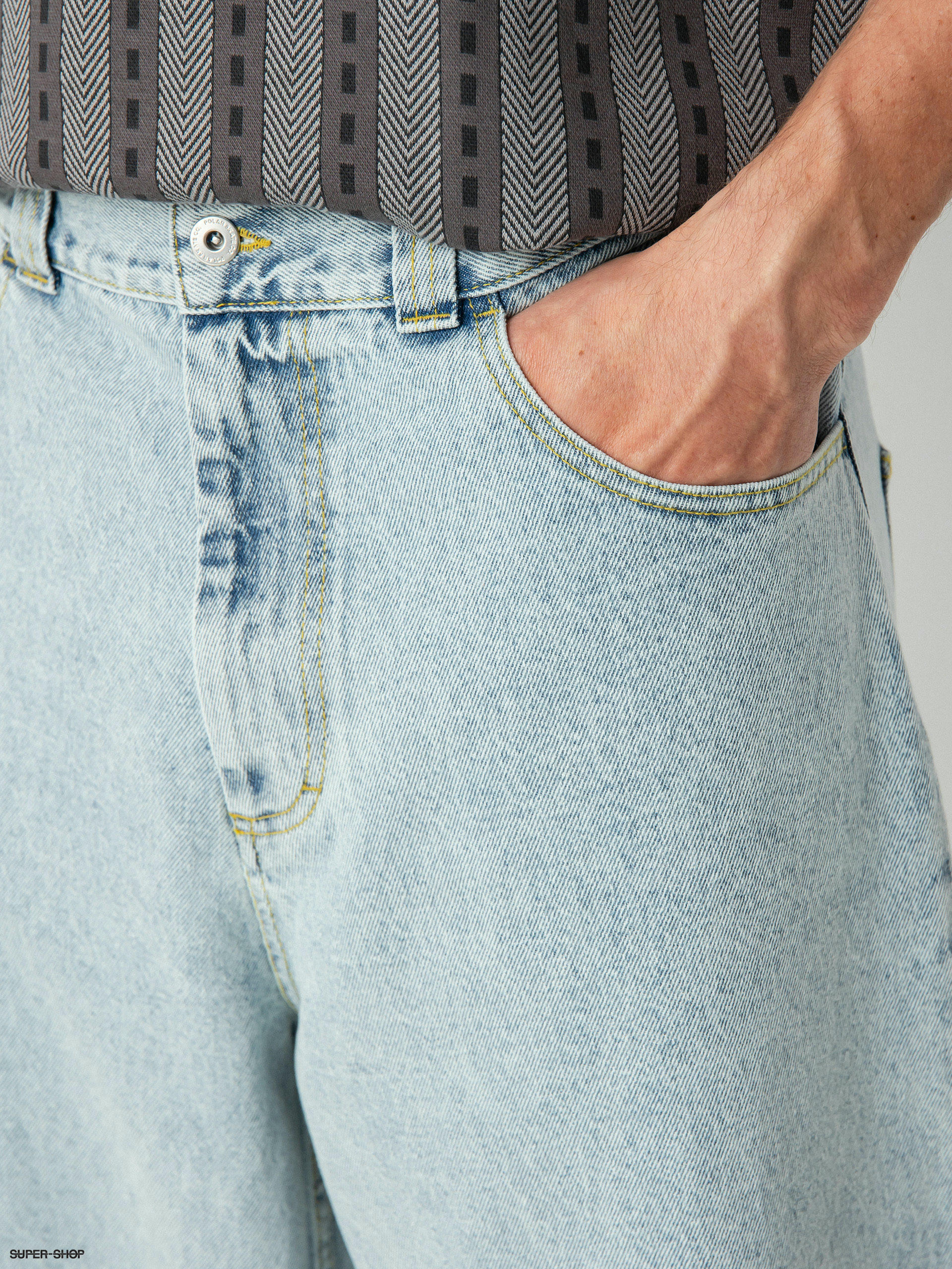 Shop Polar Big Boy Jeans (light blue) online | skatedeluxe
