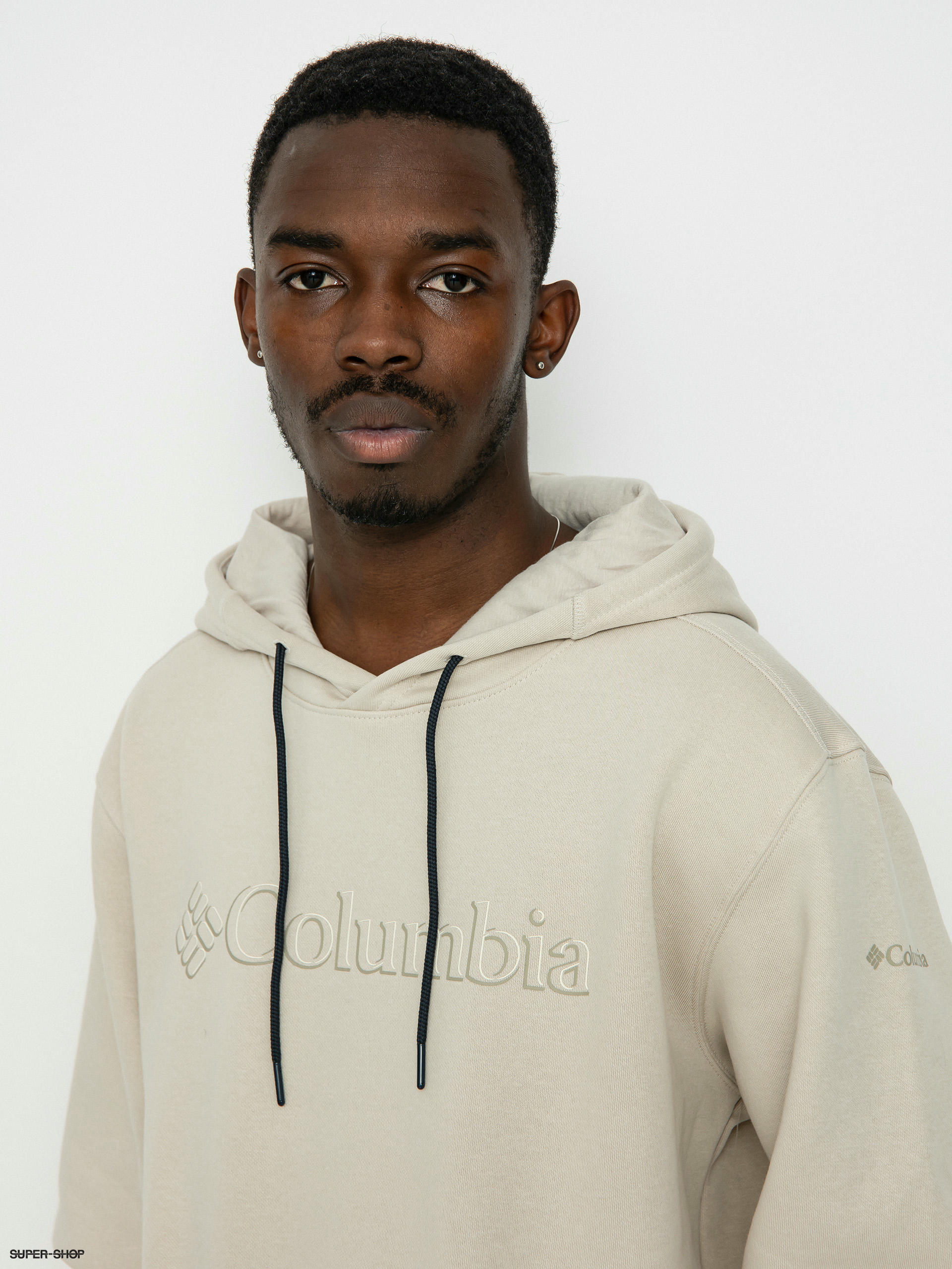 Columbia Csc Basic Logo II HD Hoodie beige dark stone branded shadow graphic