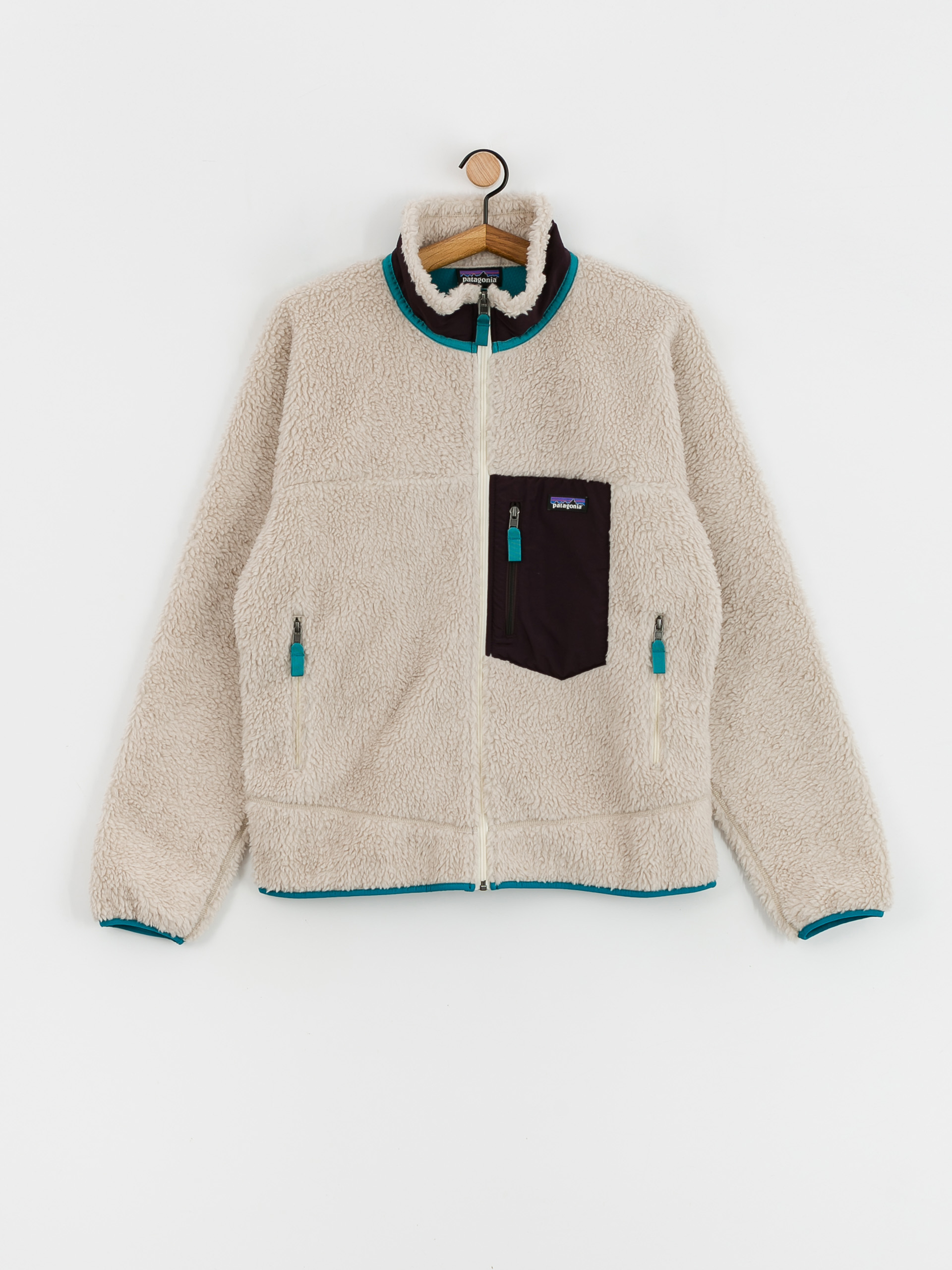 Patagonia フリースジャケット 5T ナチュラル Patagonia Classic Retro X Jacket - beige (natural w/obsidian plum)