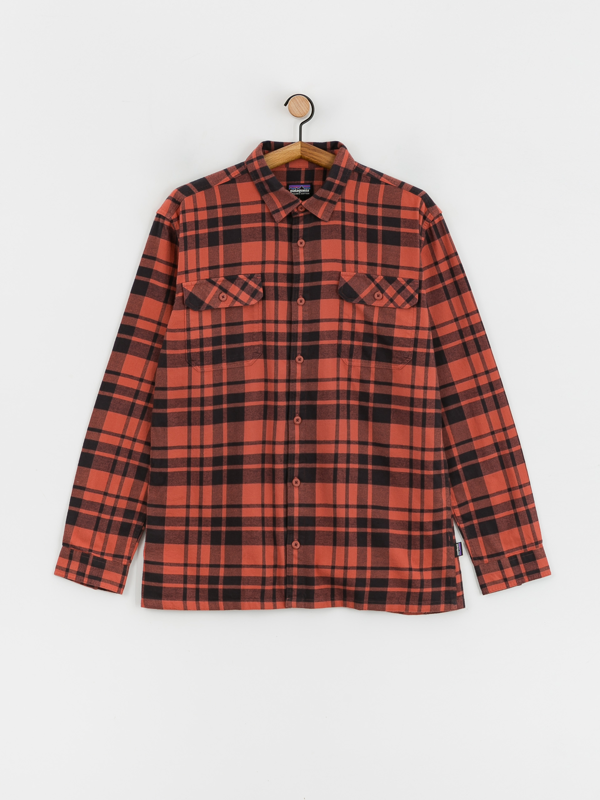 Patagonia Organic Cotton Fjord Flannel Shirt (ice caps/burl red)