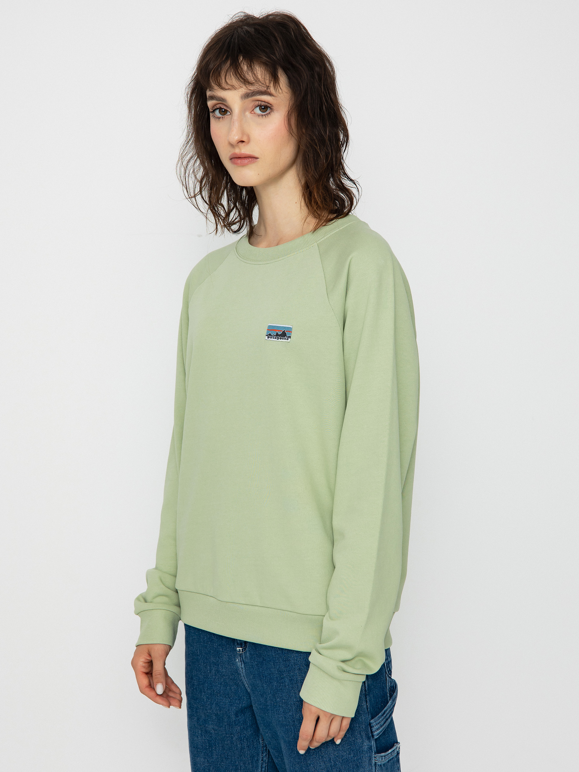 Green patagonia sweatshirt sale