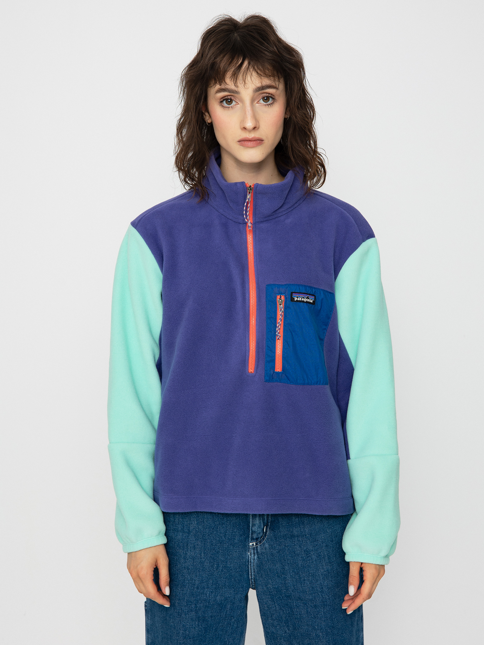 Womens Patagonia Microdini 1/2 Zip Fleece (perennial purple)