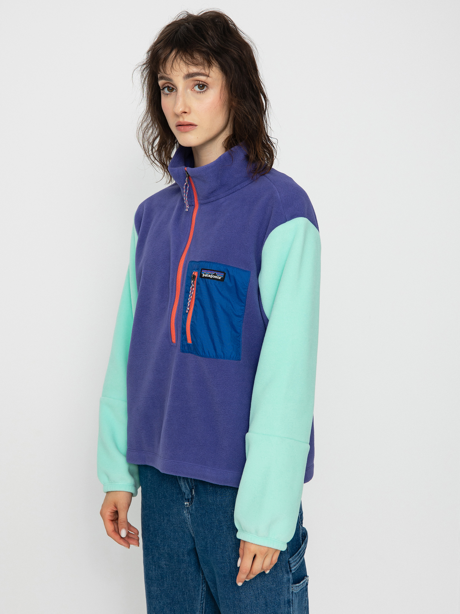 アンブレラン PATAGONIA M サイズ Patagonia Microdini 1/2 Zip Fleece Wmn - violet (perennial purple)