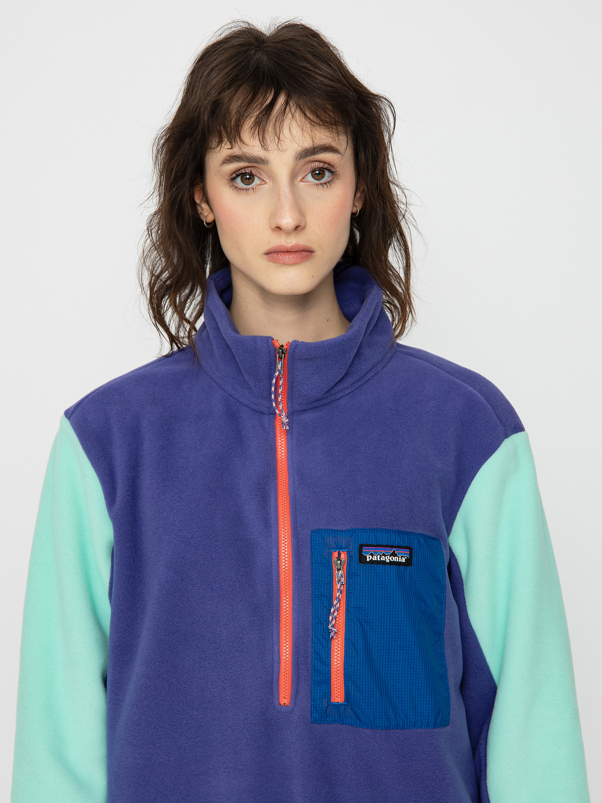 Womens Patagonia Microdini 1/2 Zip Fleece (perennial purple)