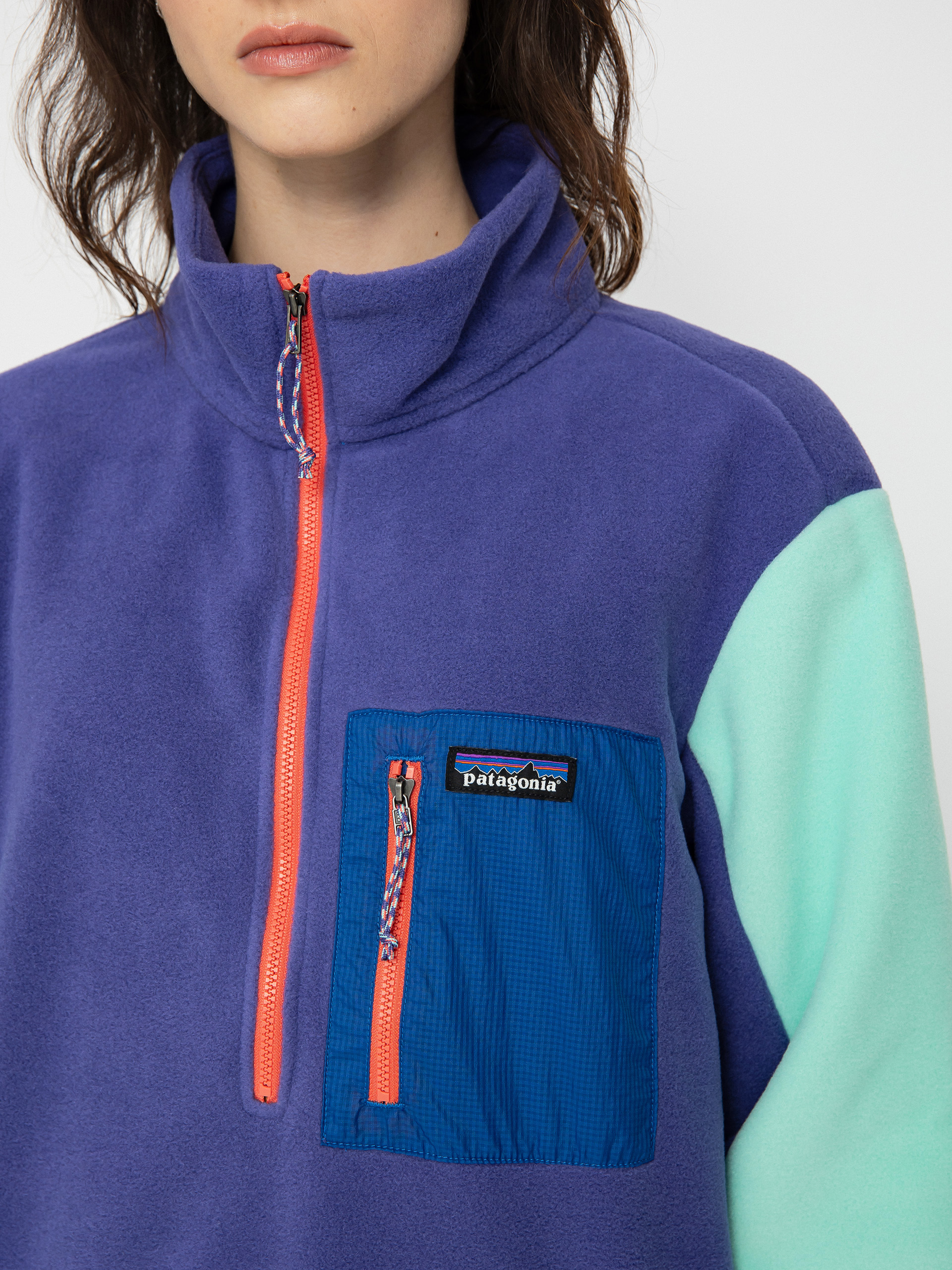 Womens Patagonia Microdini 1/2 Zip Fleece (perennial purple)