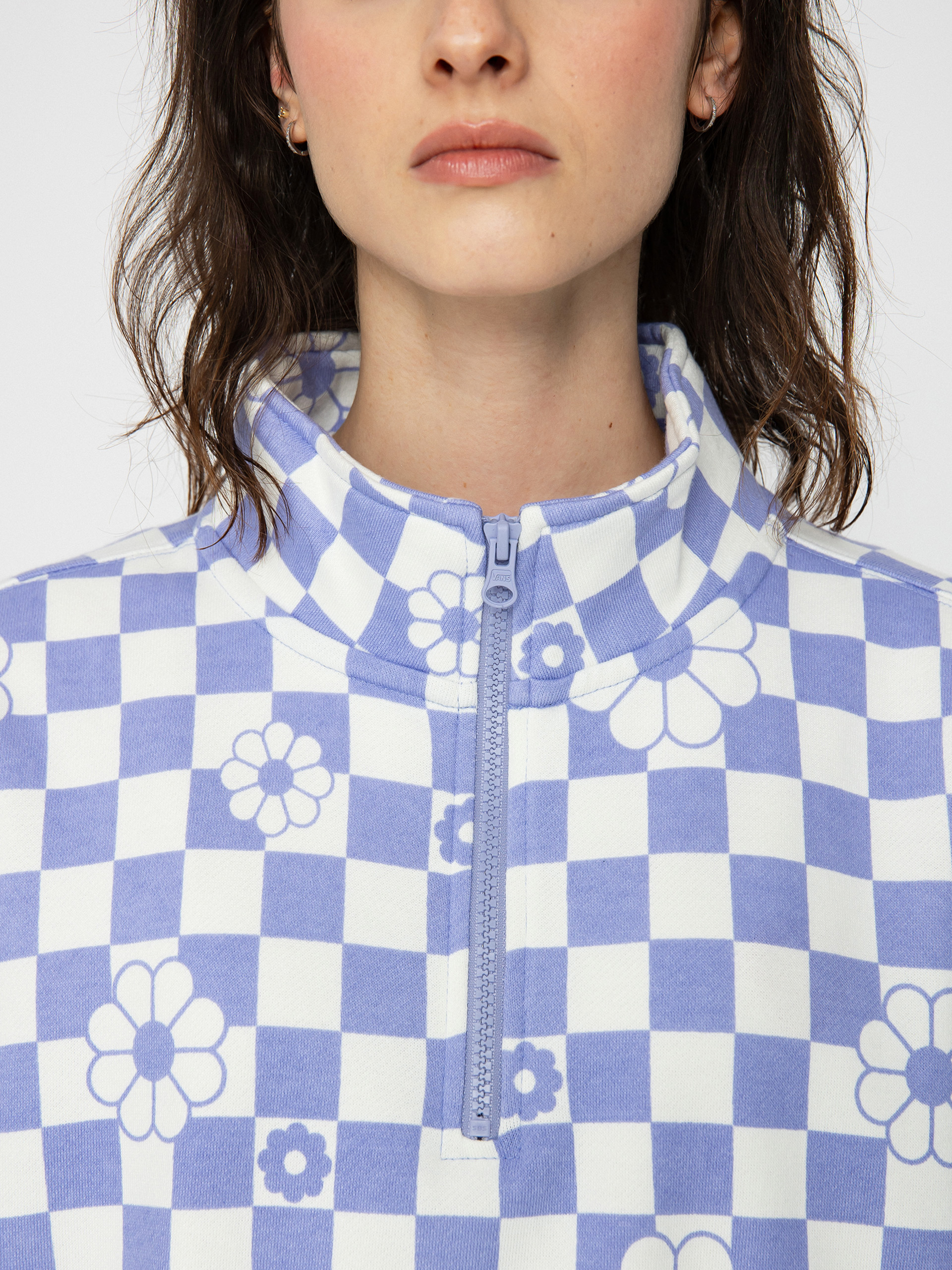 Vans Fairlands Mock Neck Sweatshirt Wmn (floral checkerboard sweet lavender)