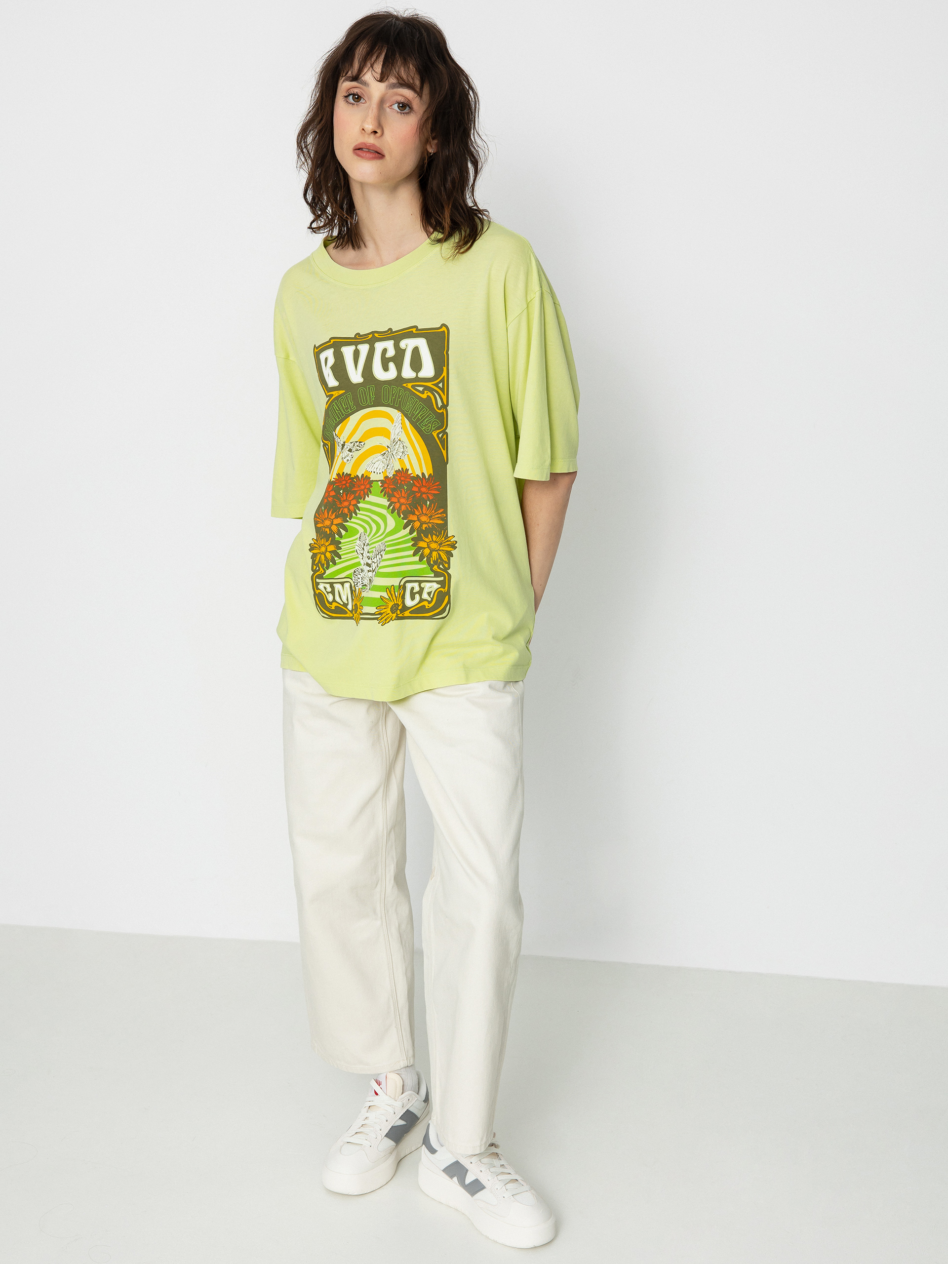 RVCA Swirl Anyday T-Shirt Wmn (vivid chartreuse/solid)
