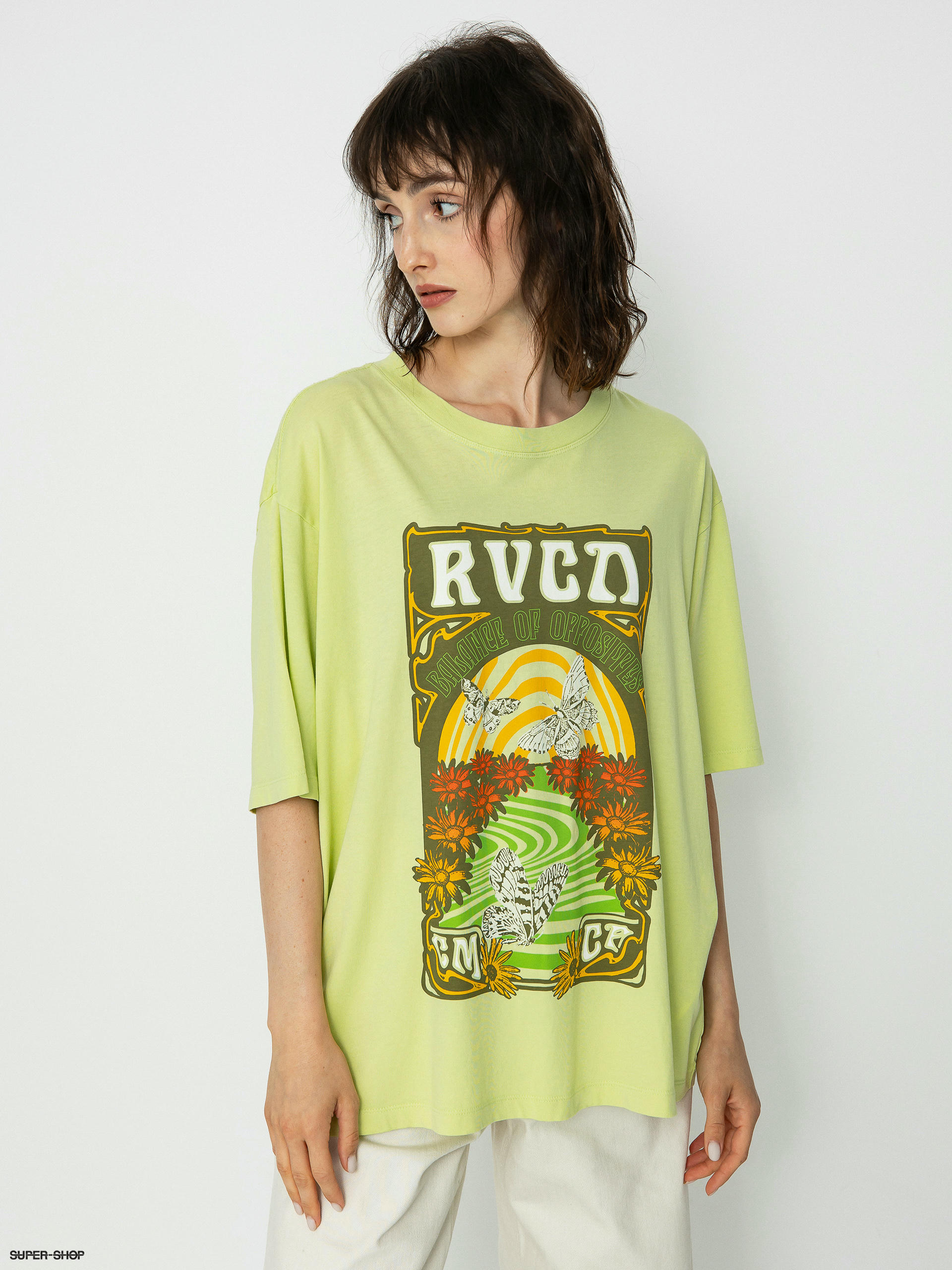 RVCA Swirl Anyday T-shirt Wmn (vivid chartreuse/solid)