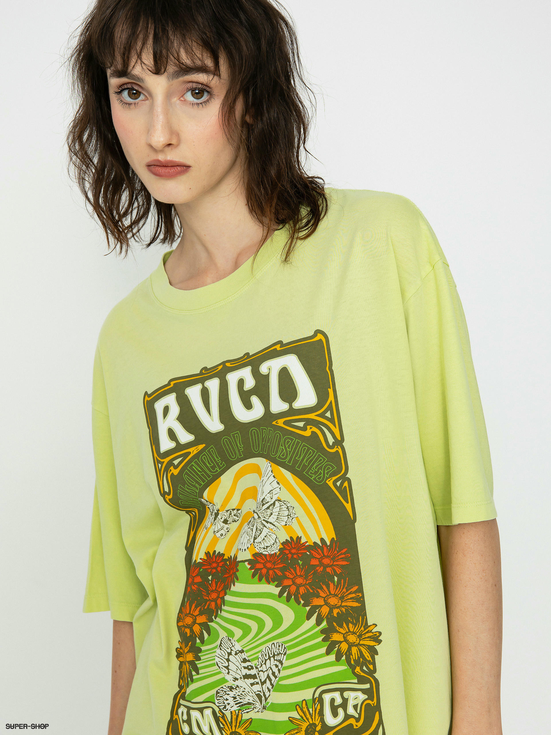 RVCA Swirl Anyday T-shirt Wmn (vivid chartreuse/solid)