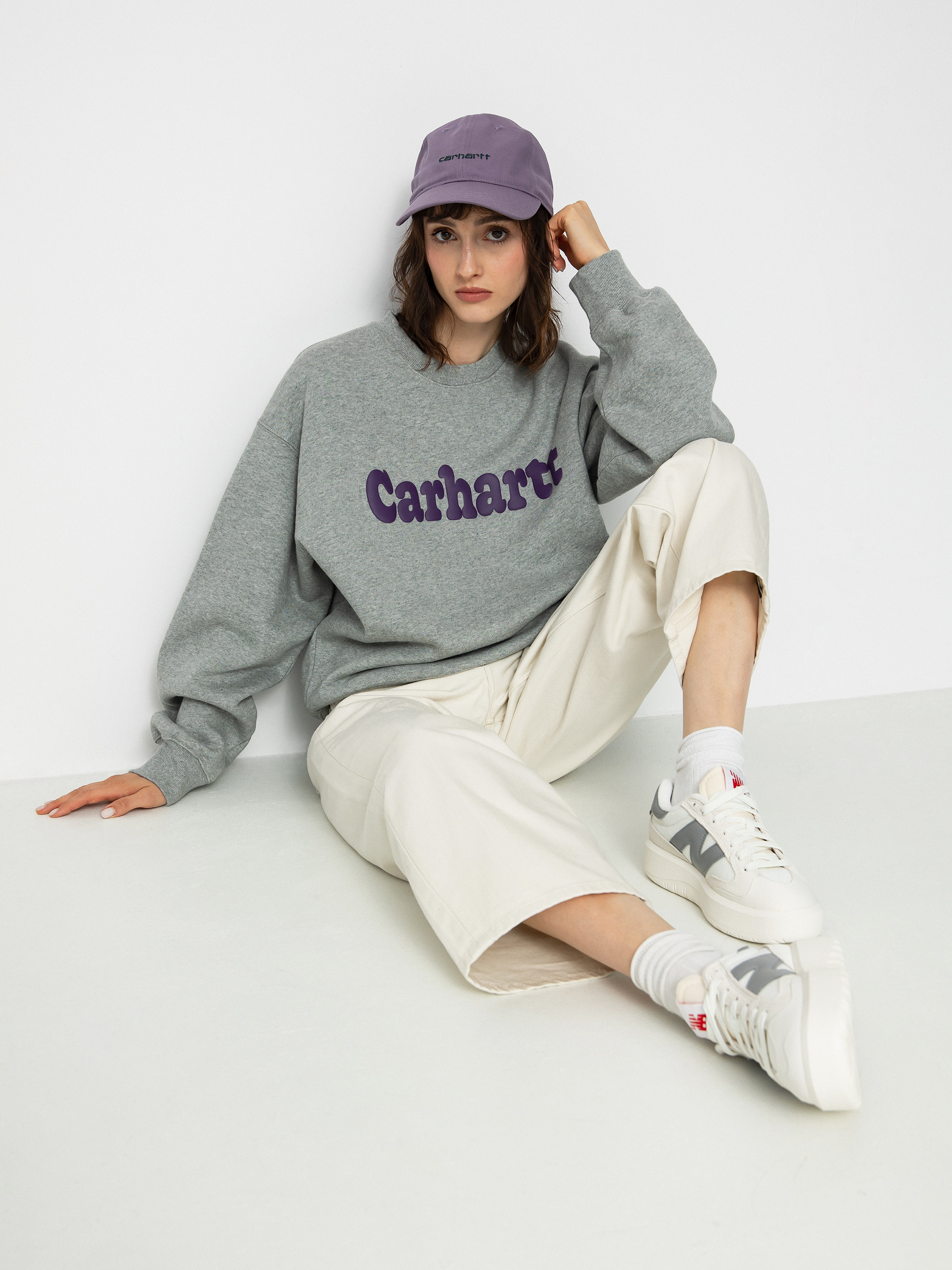 Carhartt WIP Bubbles Sweatshirt Wmn (grey heather/cassis)