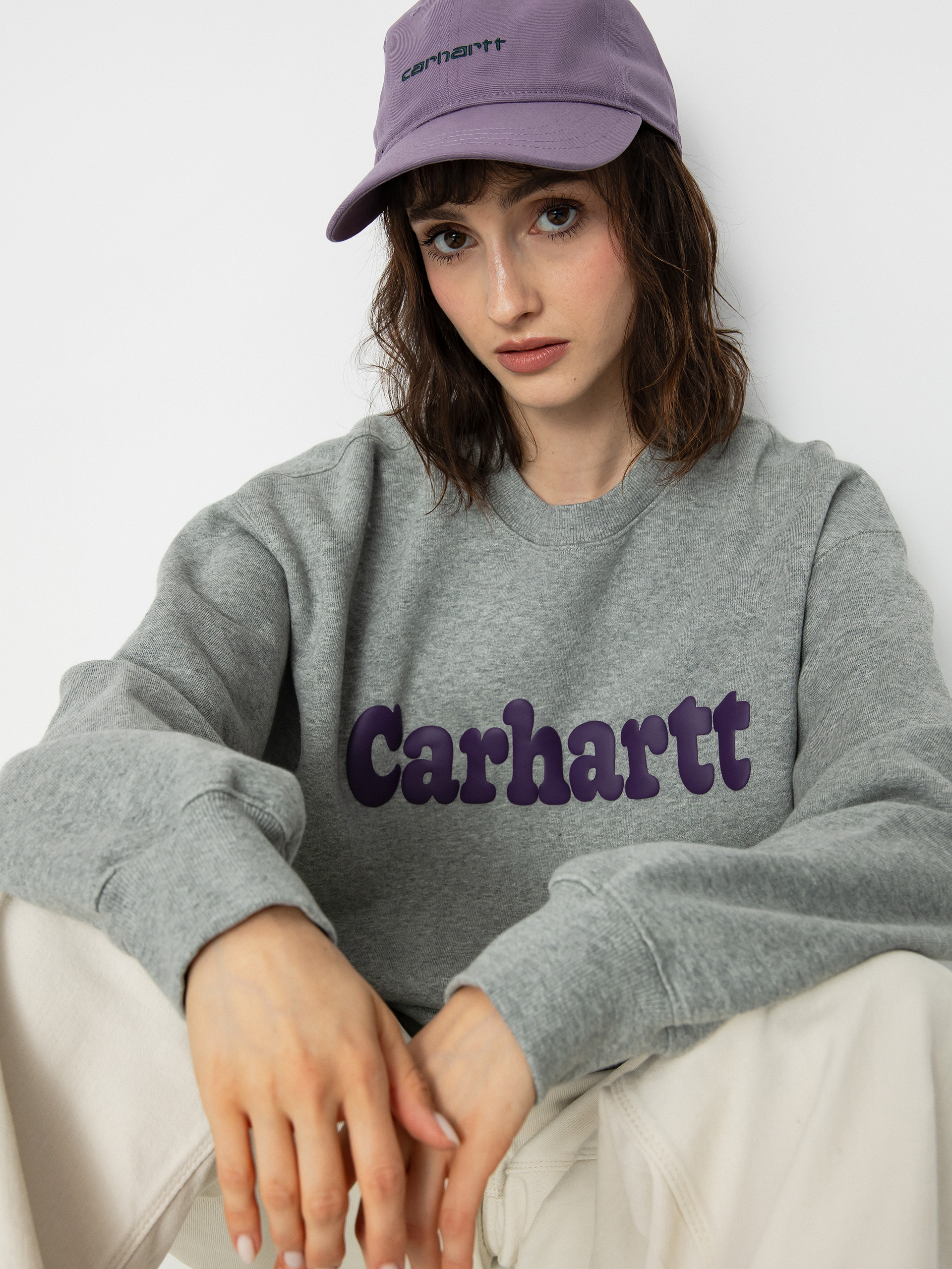 Carhartt WIP Bubbles Sweatshirt Wmn (grey heather/cassis)