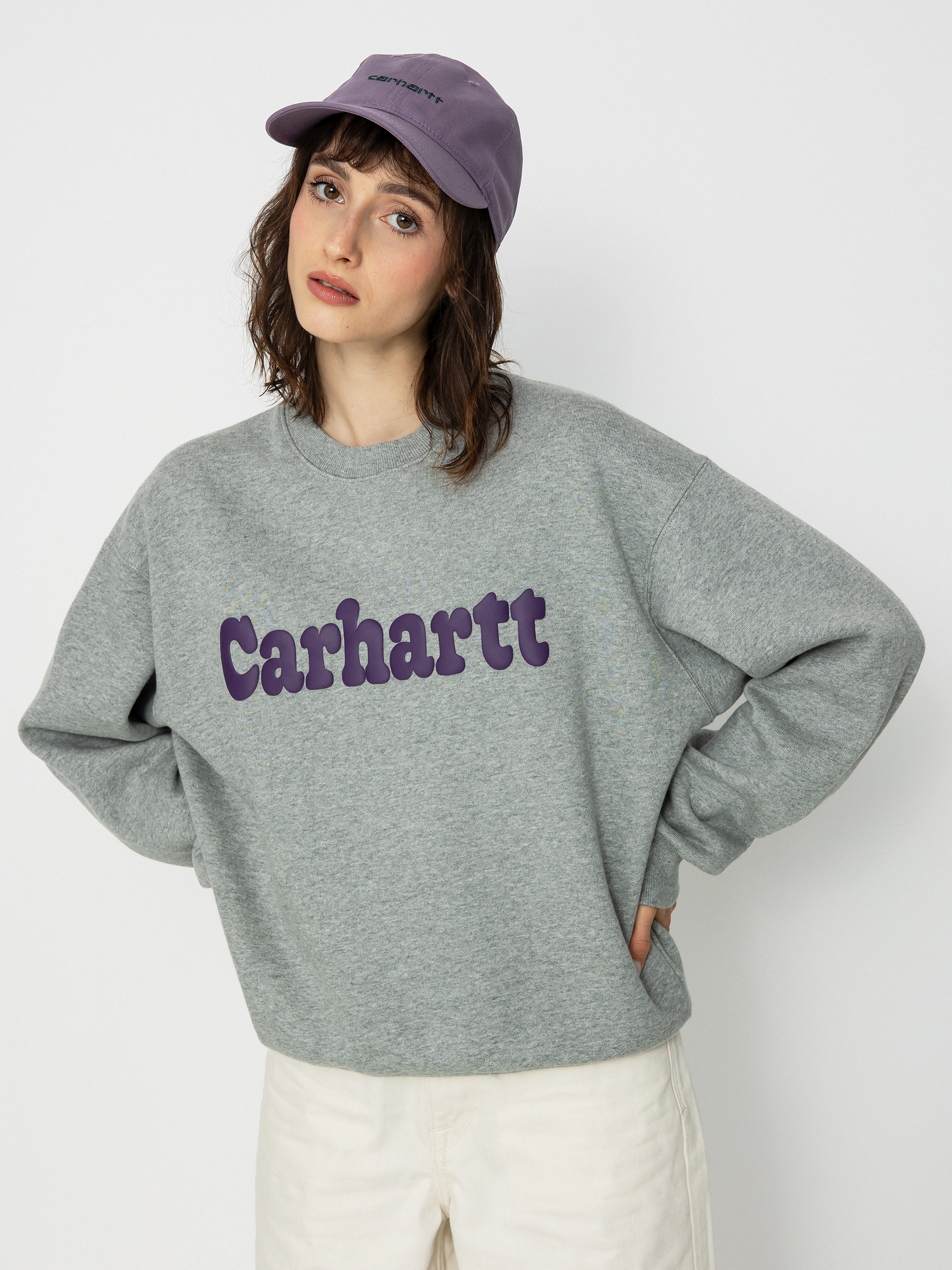 Carhartt WIP Bubbles Sweatshirt Wmn (grey heather/cassis)