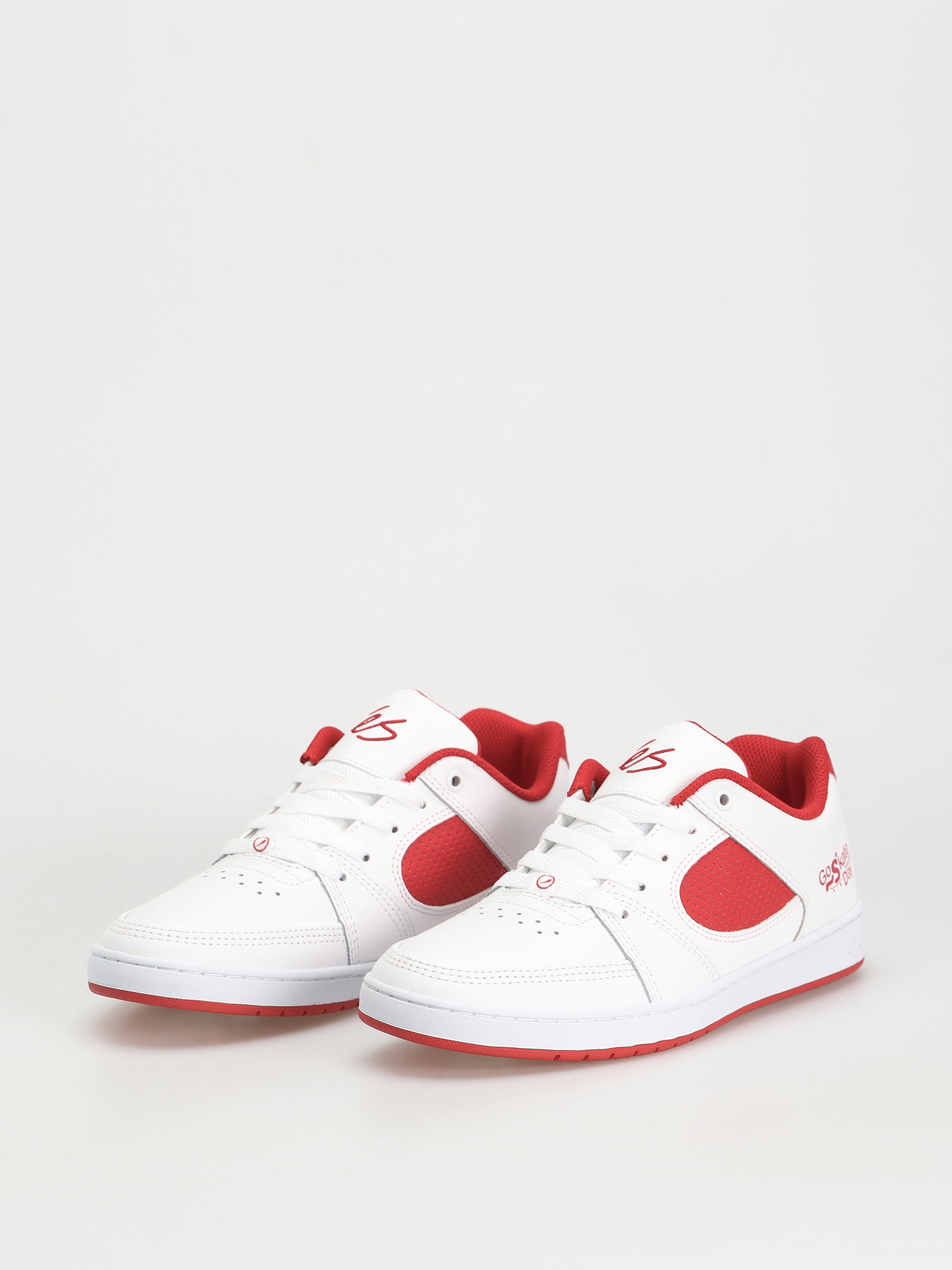 eS Accel Slim X Go Skateboarding Shoes (white/red)