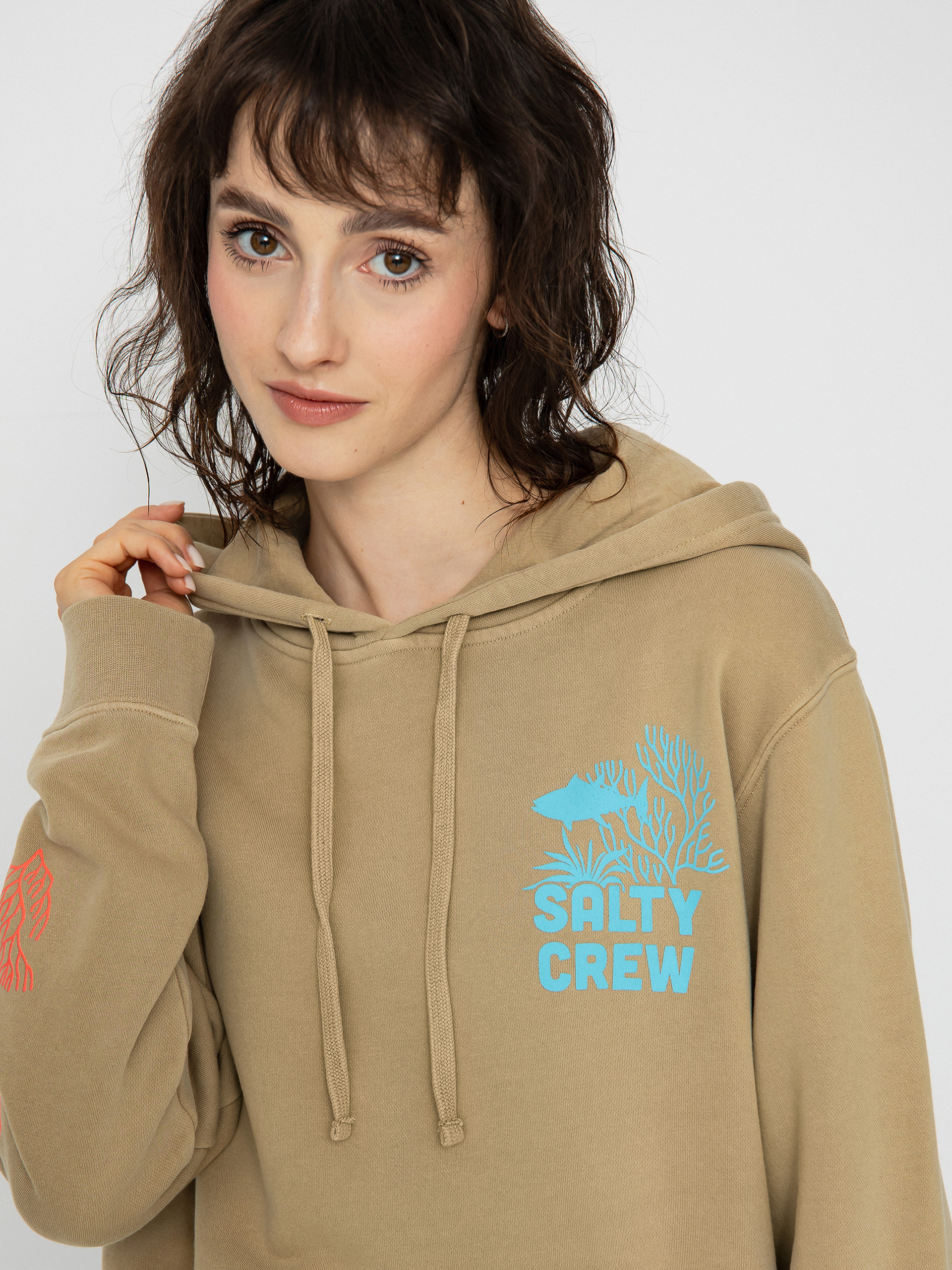 Salty Crew Kelp Forest Boyfriend HD Hoodie Wmn (sandstone)