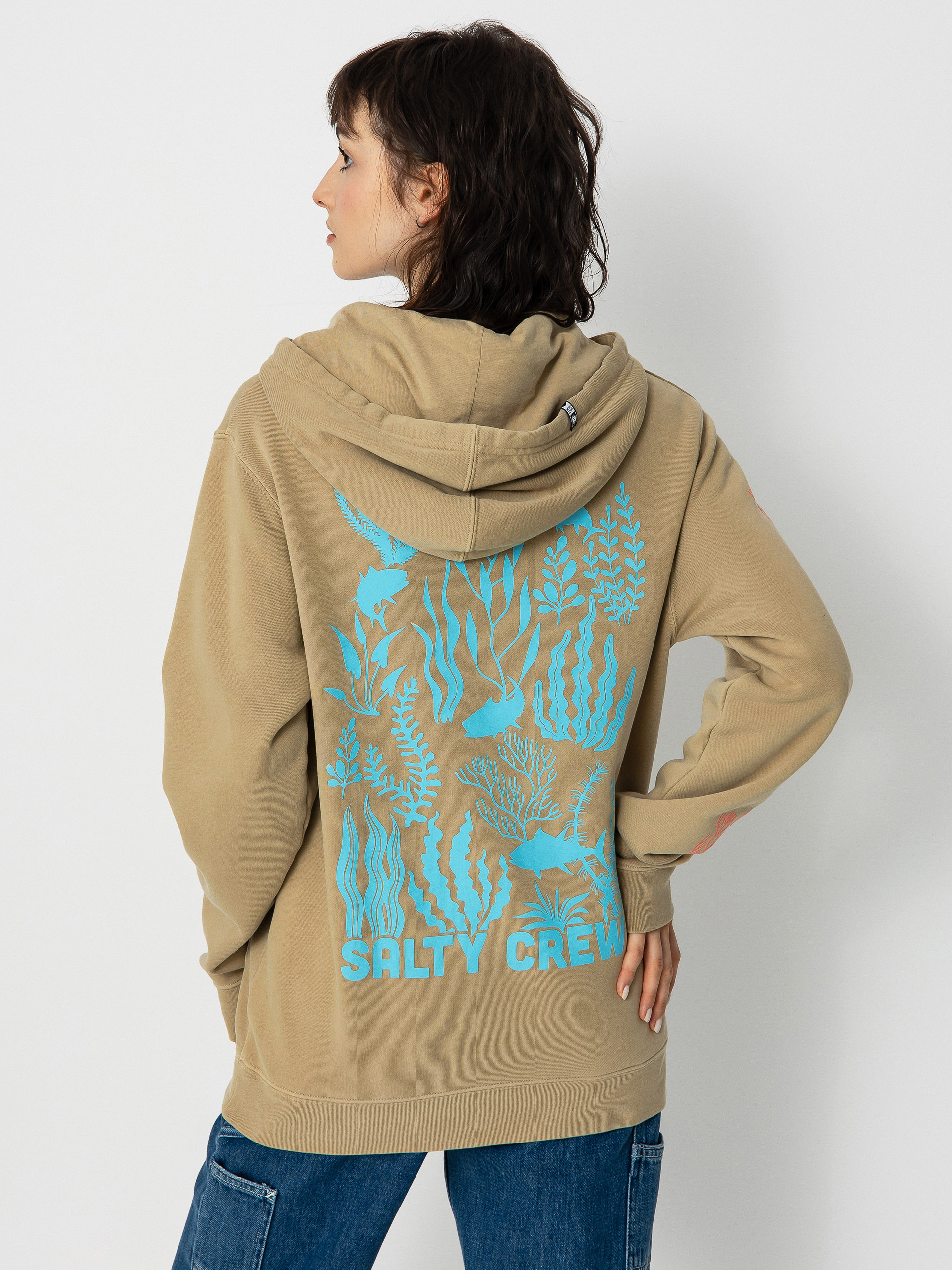 Salty Crew Kelp Forest Boyfriend HD Hoodie Wmn (sandstone)