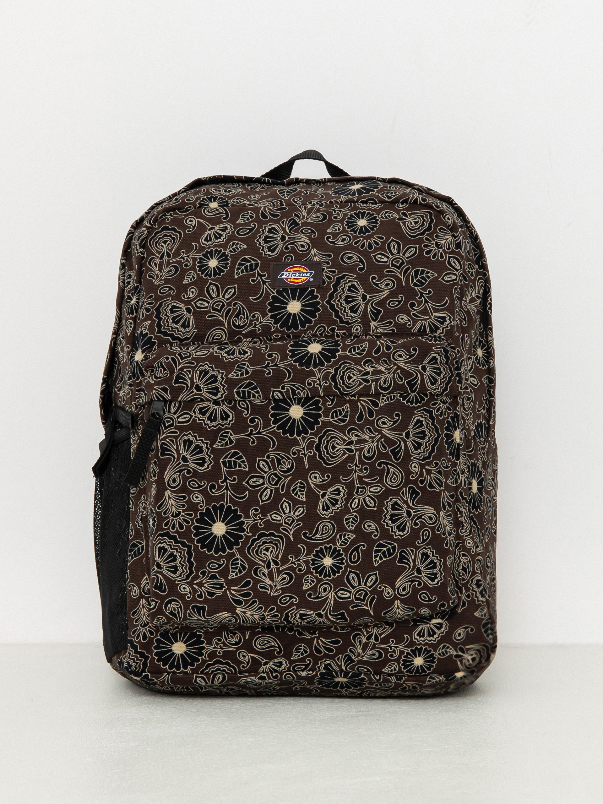 Black discount floral backpack