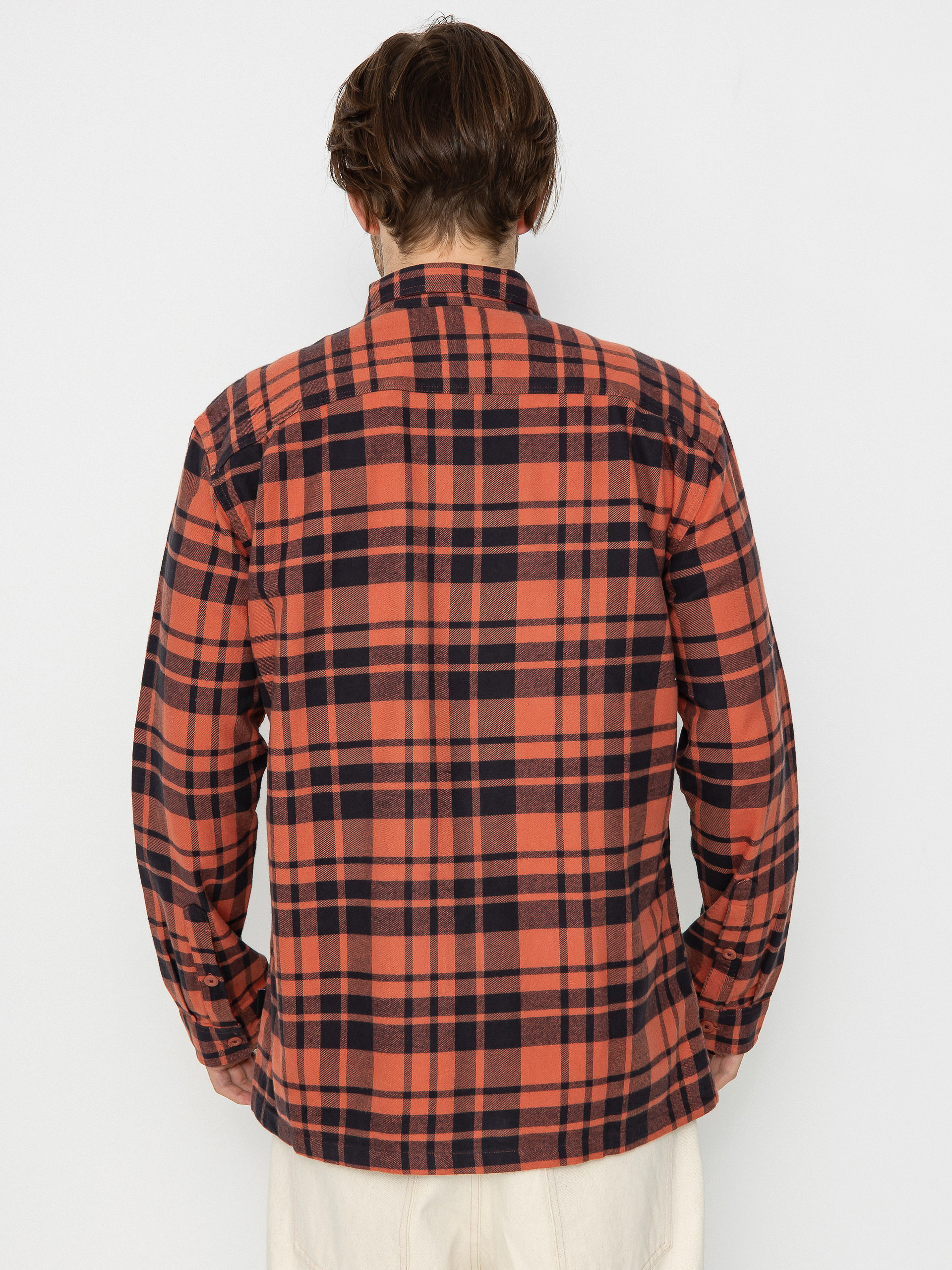 Patagonia Organic Cotton Fjord Flannel Shirt (ice caps/burl red)