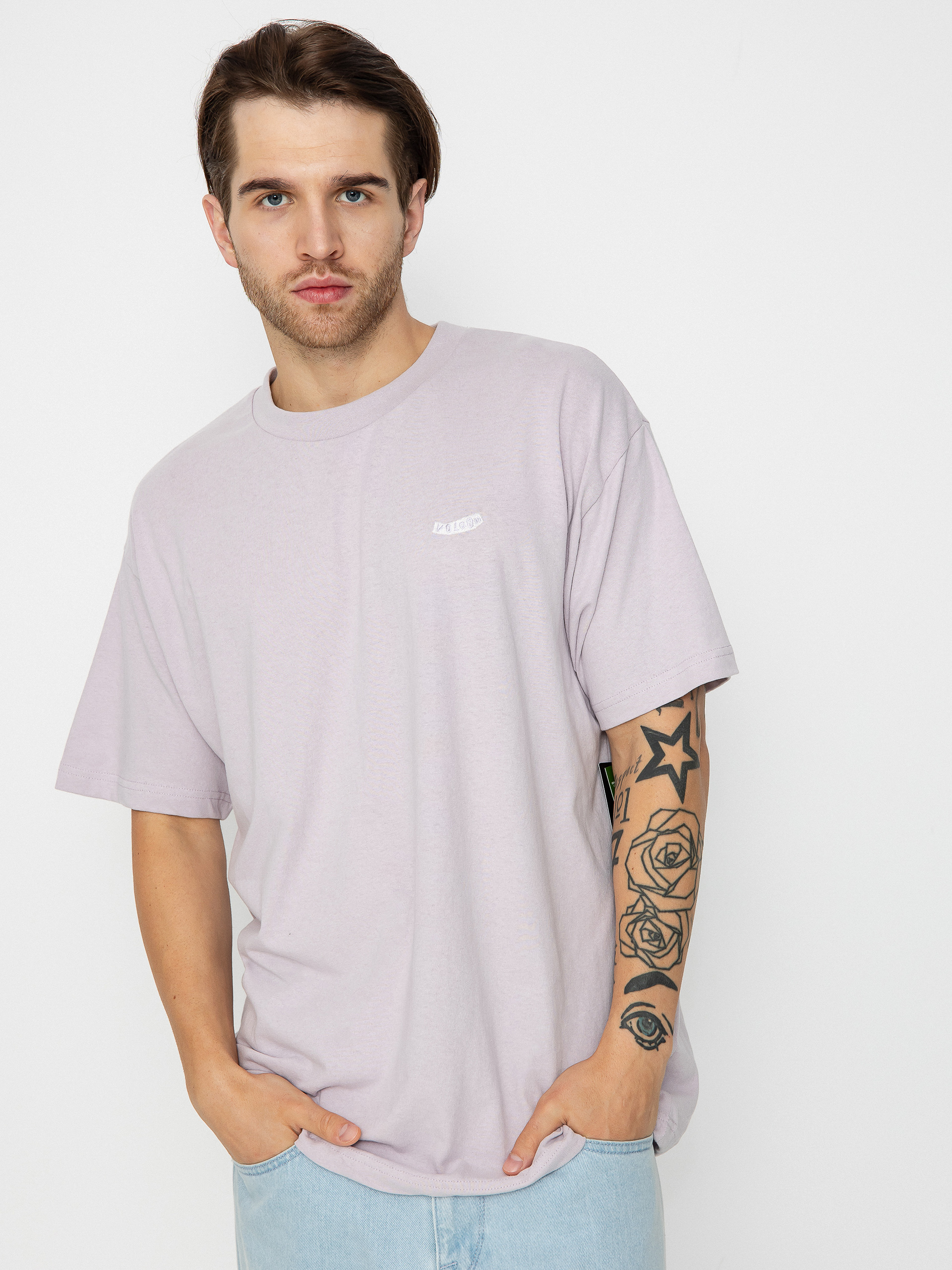 T-shirt Manches Longues Volcom - Motif 'Purple Stone Blue Hand' - Taille Loose Fit - Neuf Sans Étiquette