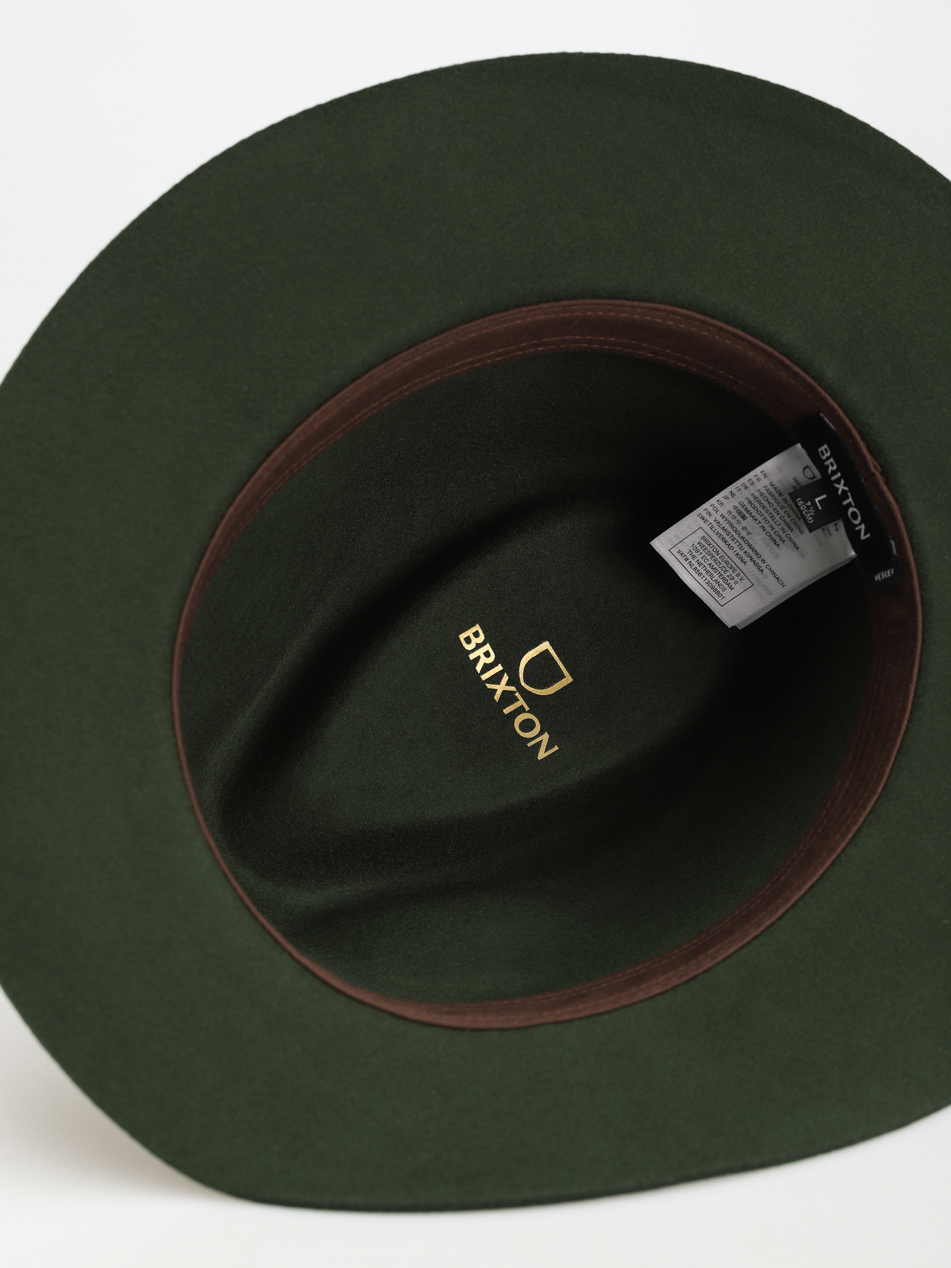 Brixton Wesley Fedora Hat - green (moss)