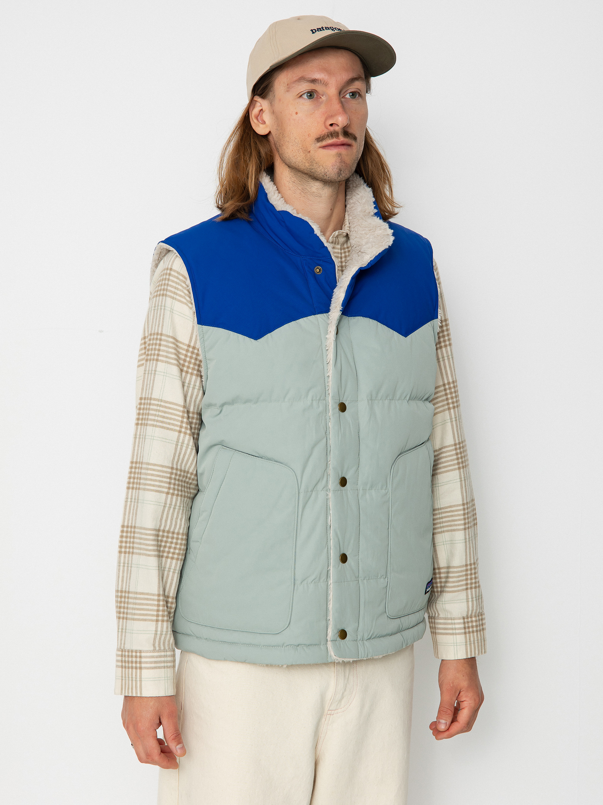 Patagonia Reversible Bivy Down Vest Vest (sleet green)