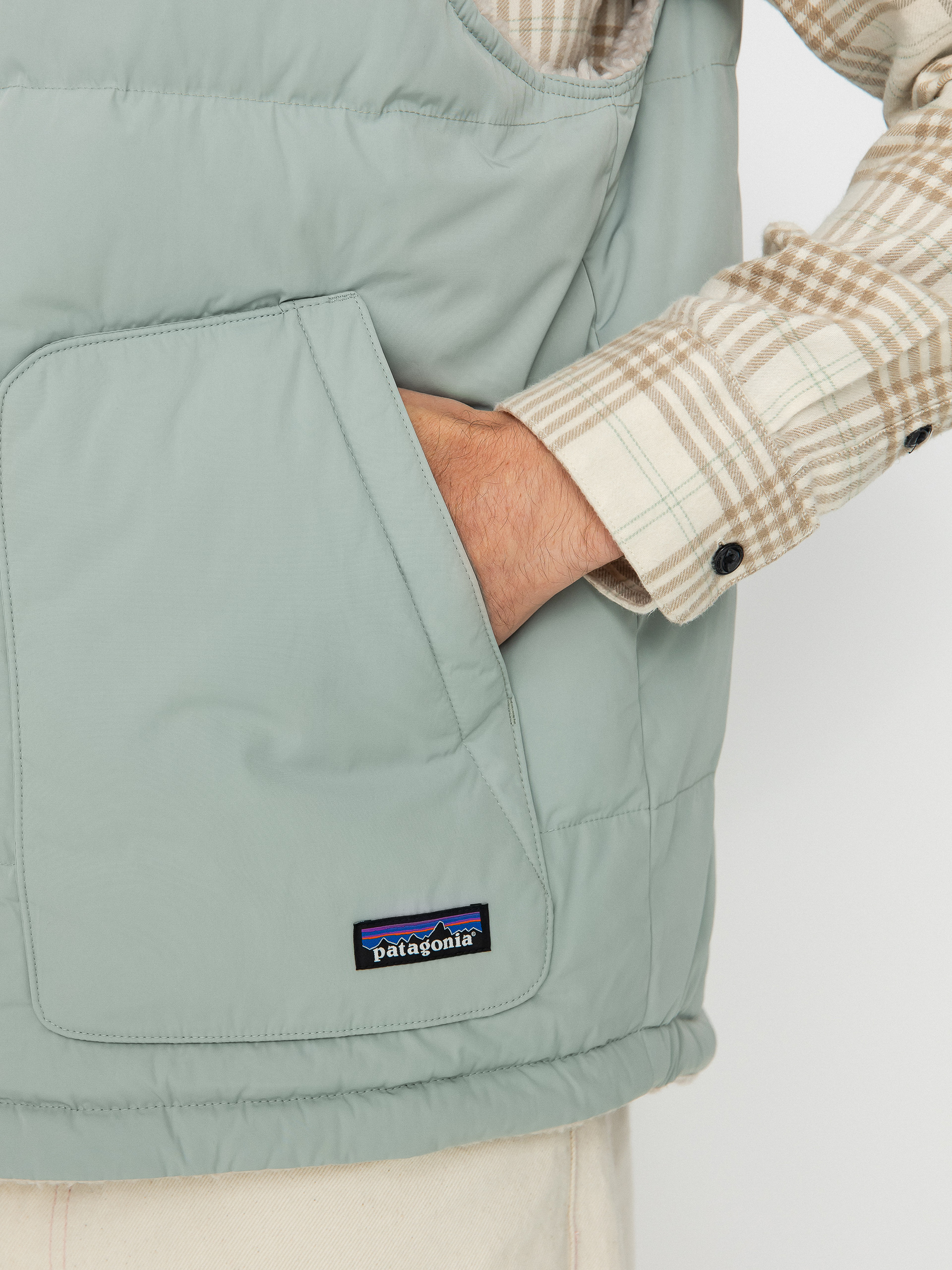 Patagonia Reversible Bivy Down Vest Vest (sleet green)