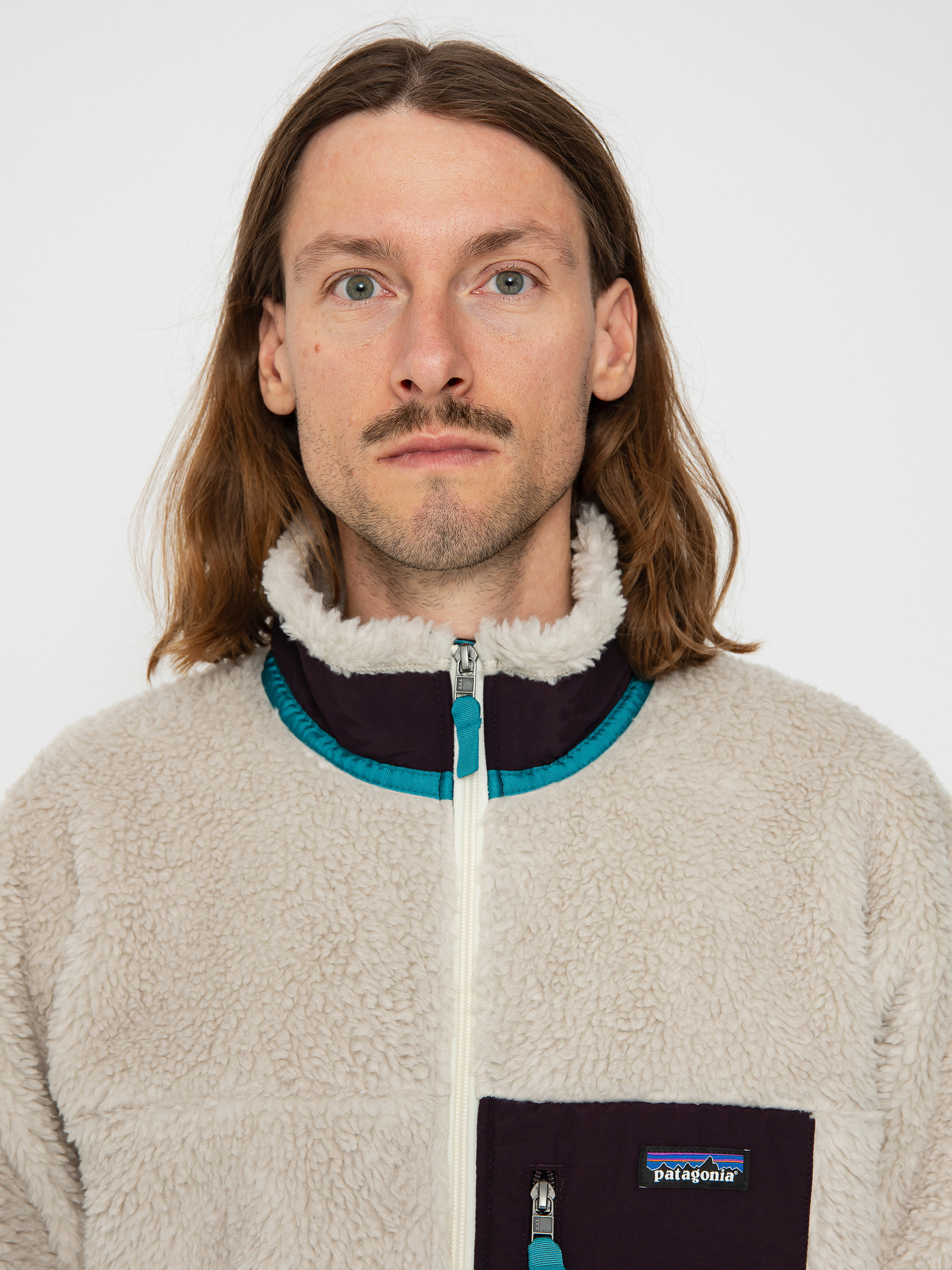 Patagonia Classic Retro X Jacket (natural w/obsidian plum)