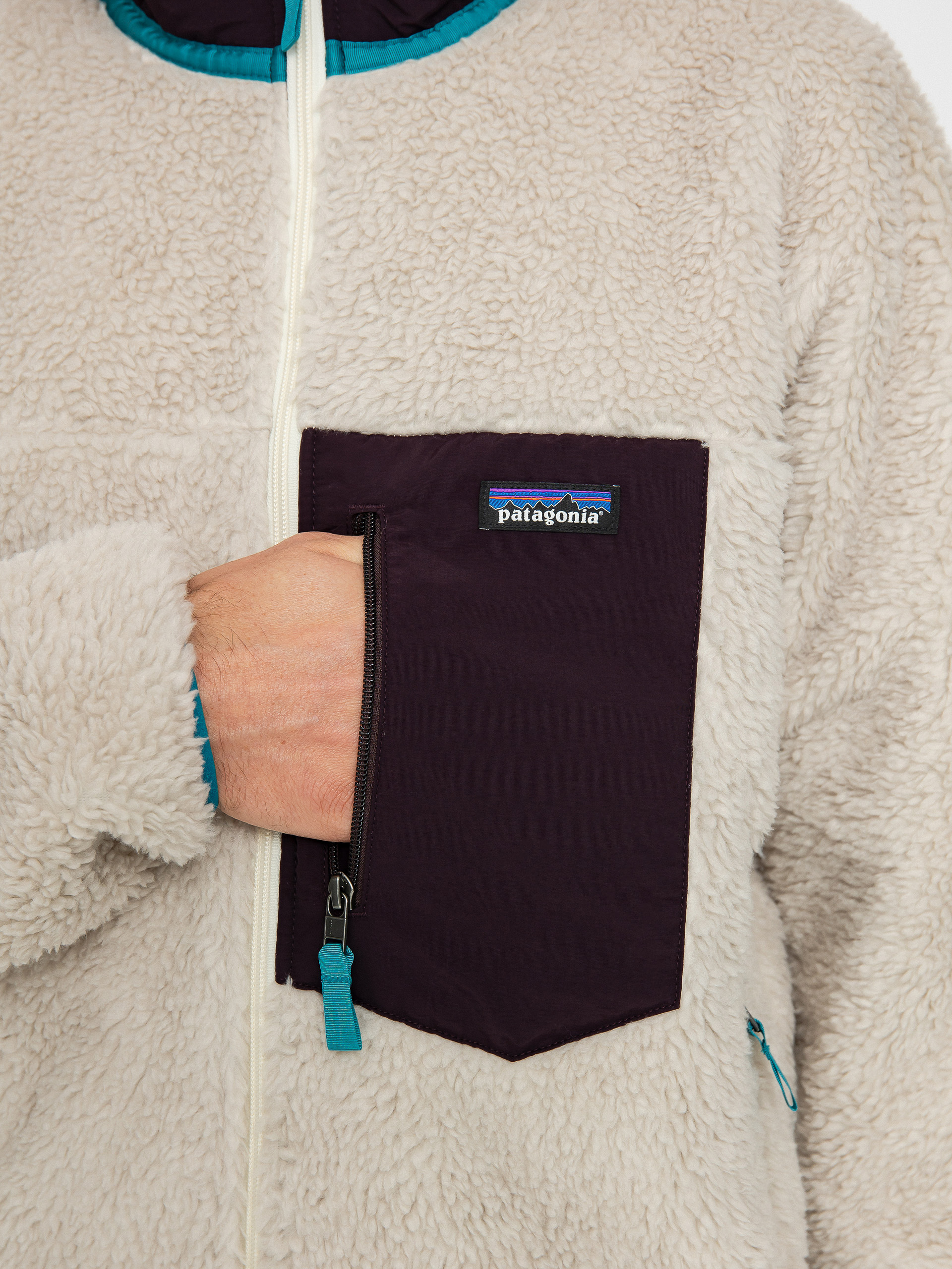 Patagonia Classic Retro X Jacket (natural w/obsidian plum)