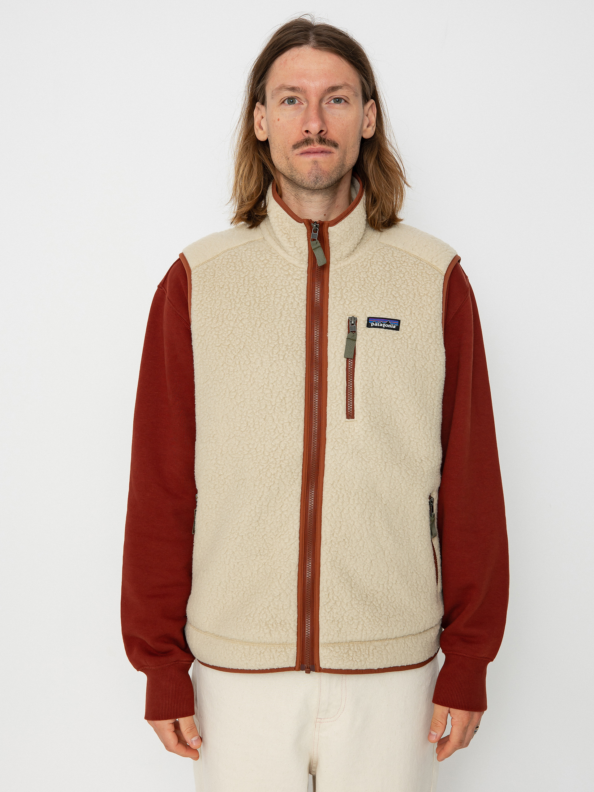 Patagonia Retro Pile Vest beige (el cap khaki w/sisu brown)
