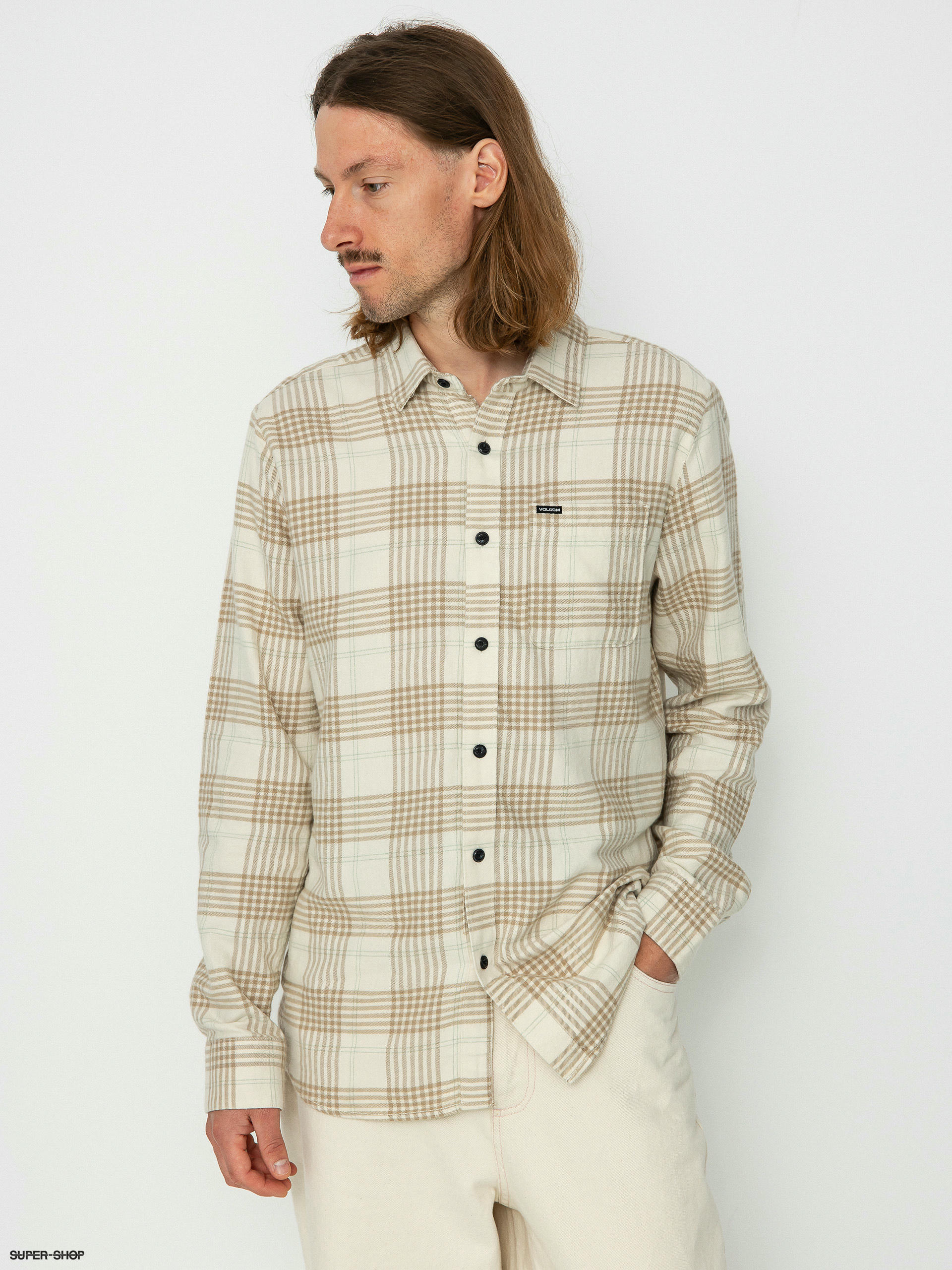 Volcom Caden Plaid Ls Shirt (dirty white)