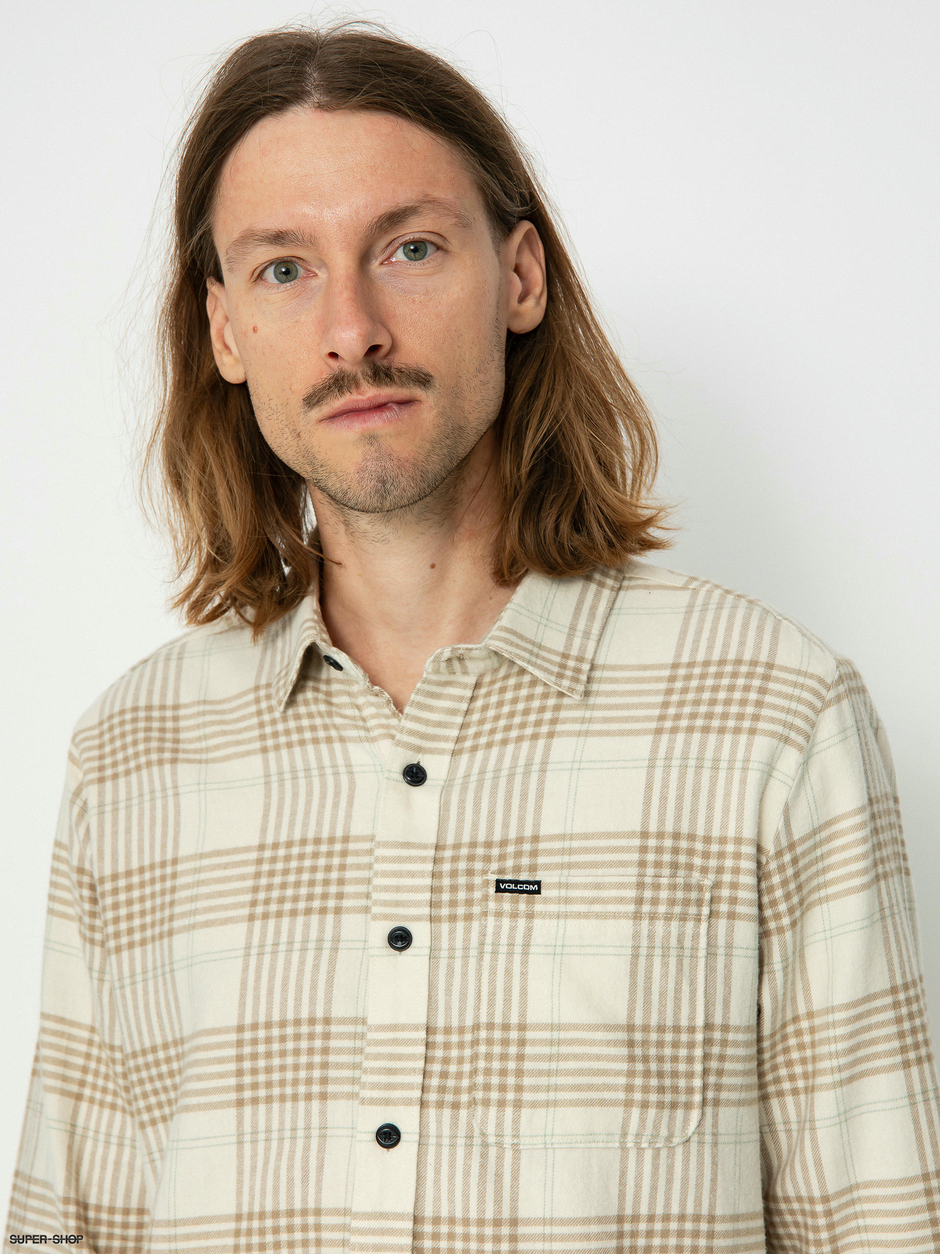 Volcom Caden Plaid Ls Shirt (dirty white)