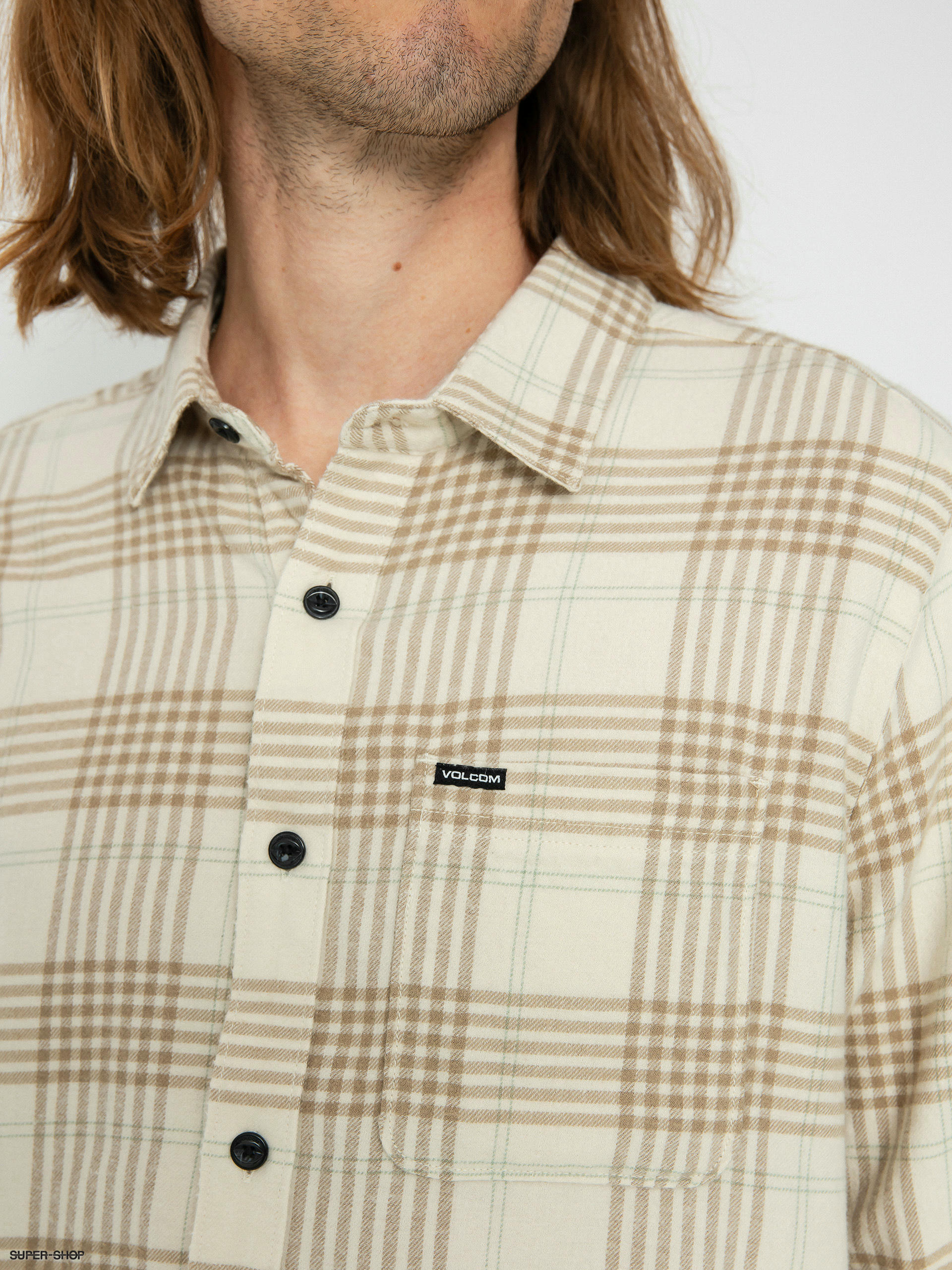 Volcom Caden Plaid Ls Shirt (dirty white)