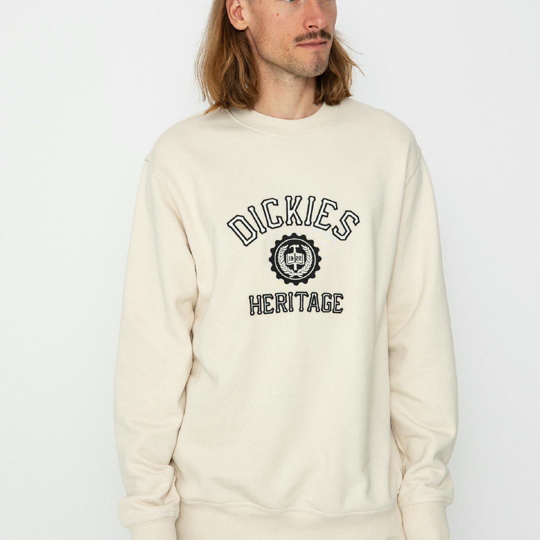 DICKIES Oxford Mens Crewneck Sweatshirt - NATURAL