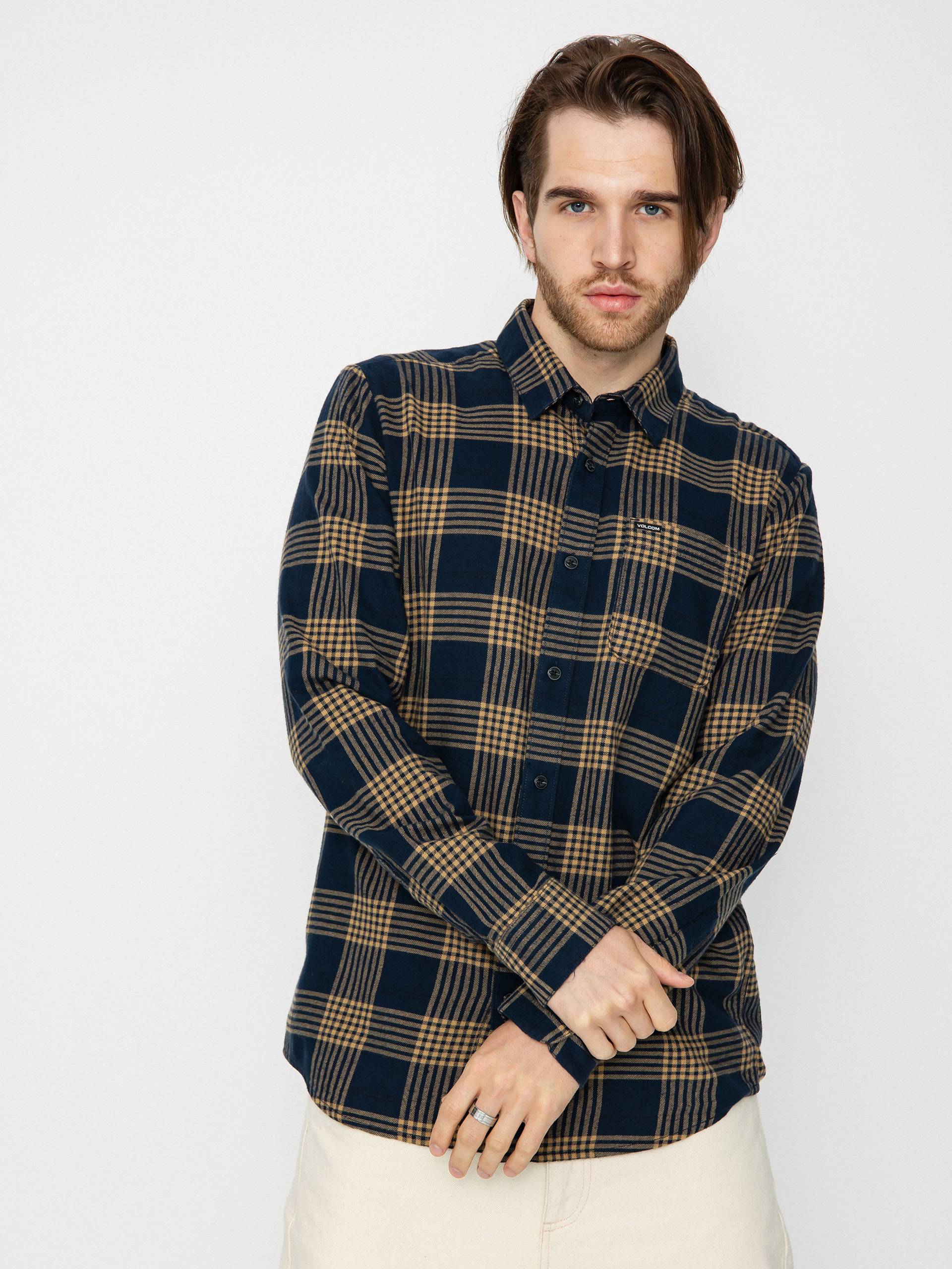 Volcom Caden Plaid Ls Shirt (navy)