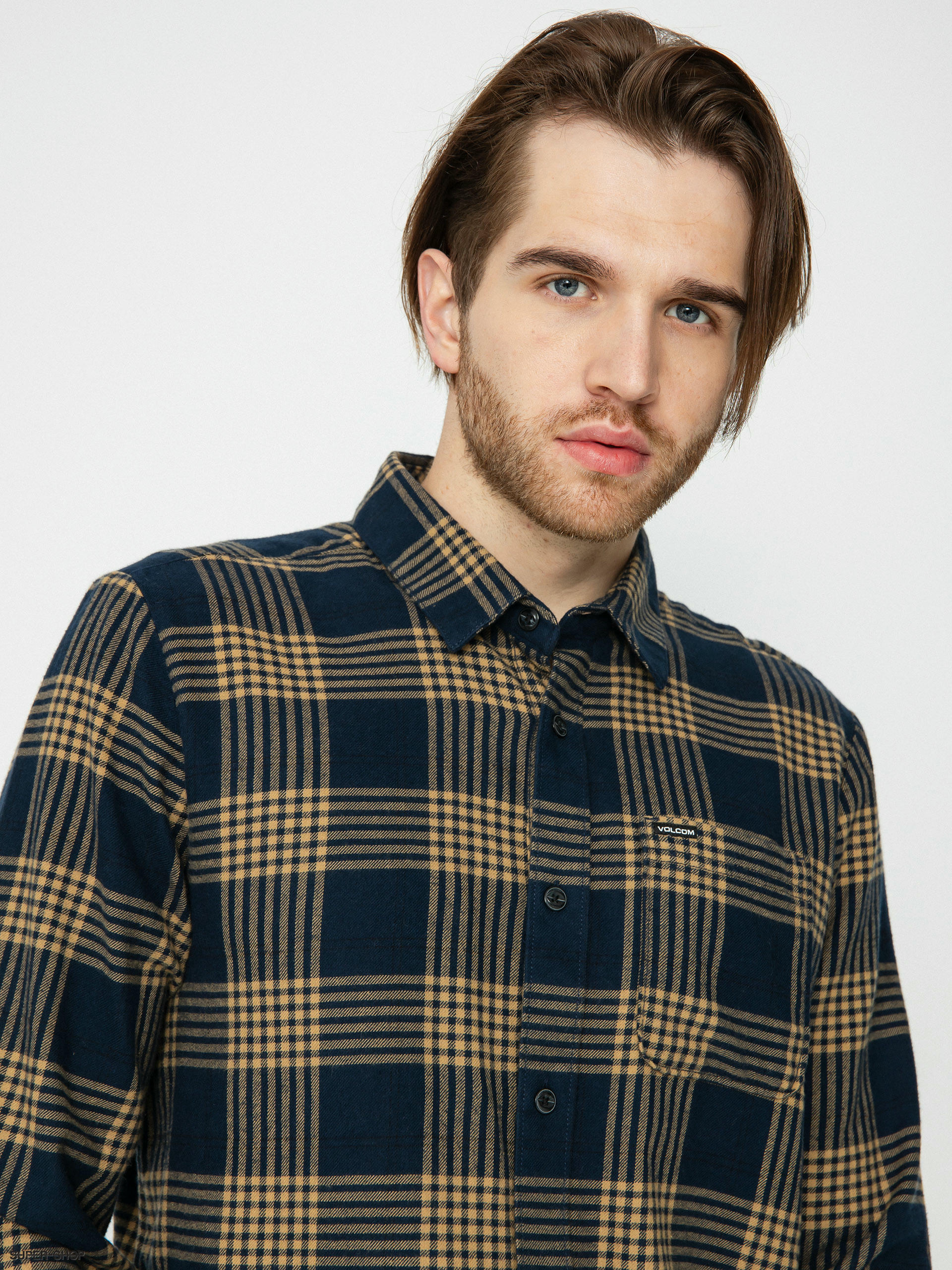 Volcom Caden Plaid Ls Shirt (navy)