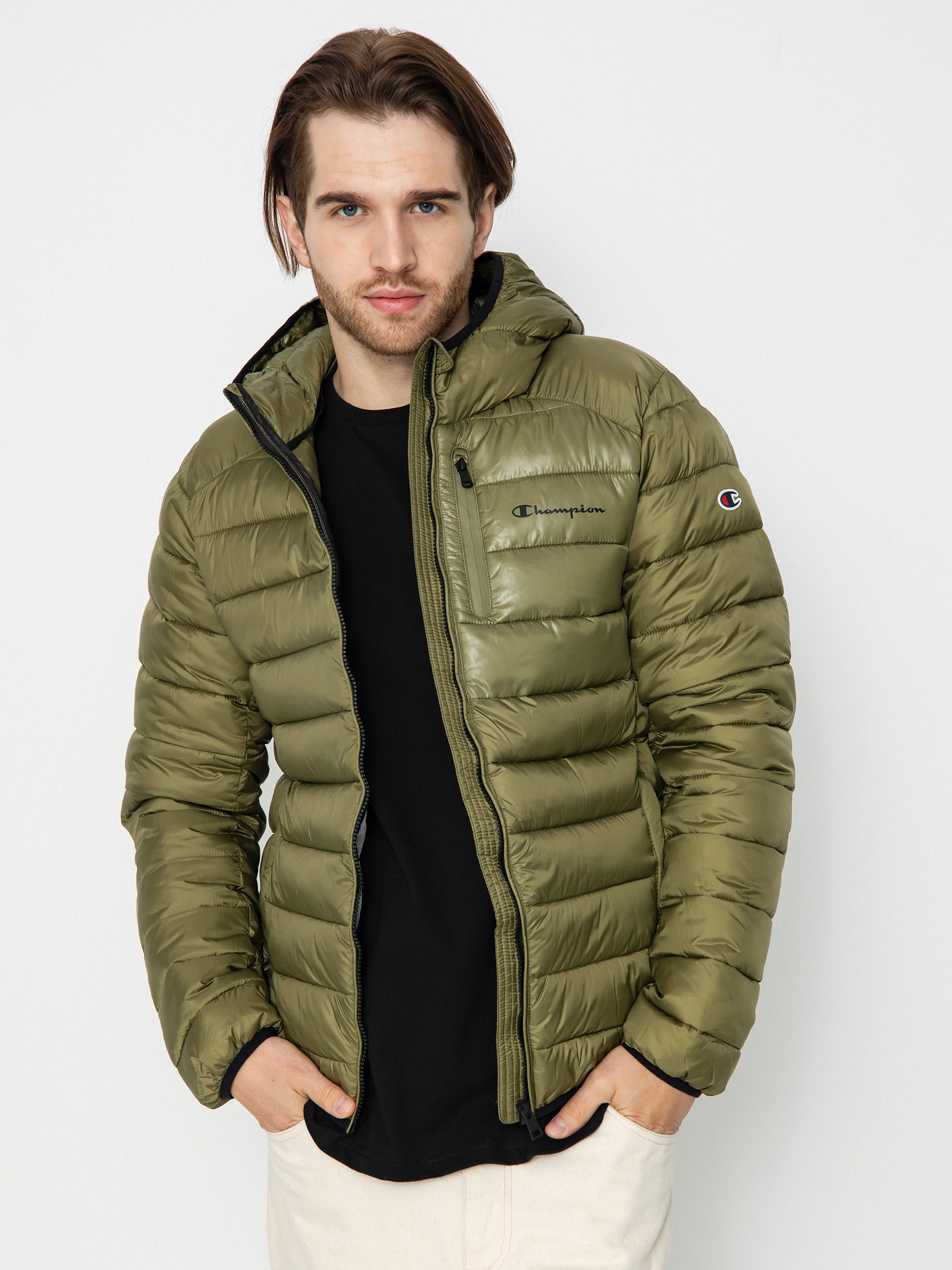 Champion Jacke GrÃ¼n Champion Legacy Hooded Jacket 219184 Jacke