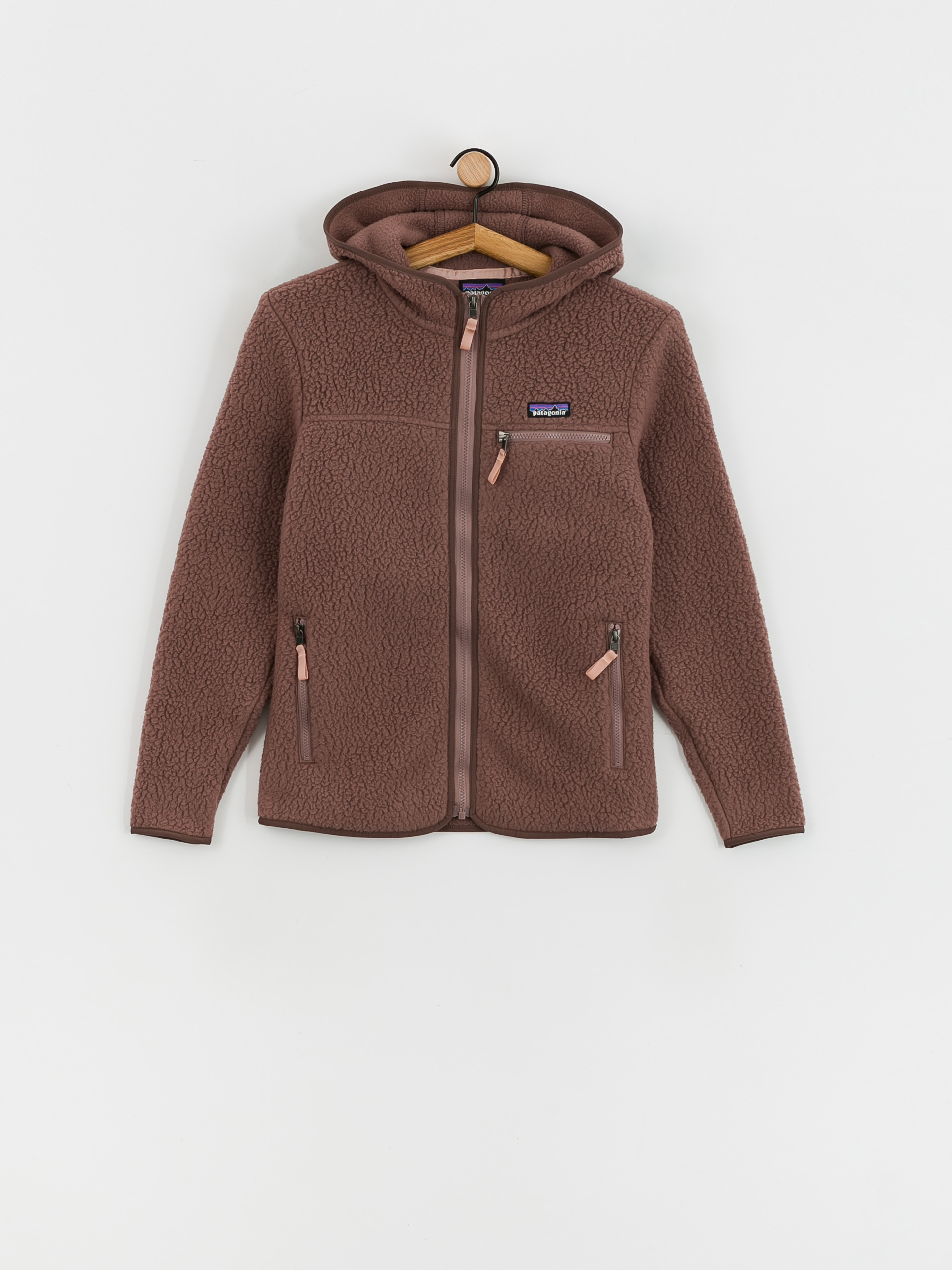 Womens Patagonia Retro Pile Hoody Fleece (dusky brown)