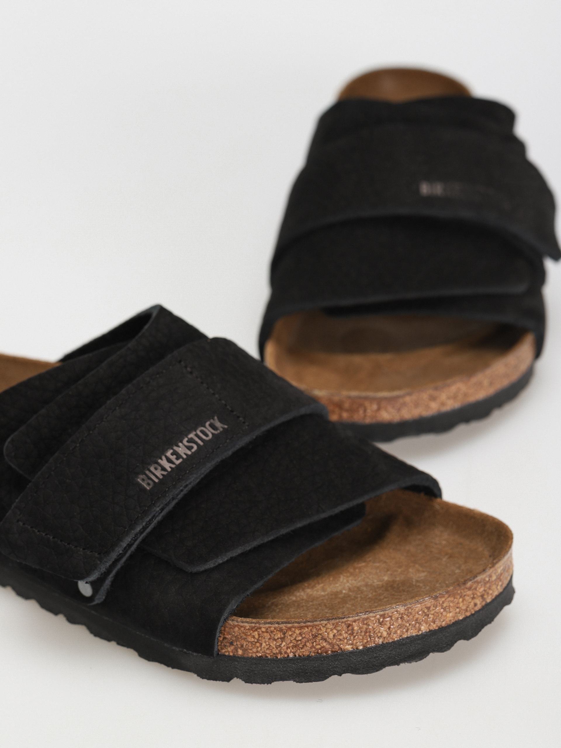 Birkenstock Kyoto Nubuck Leather Flip-flops (desert dust black)