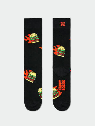 Happy Socks Flaming Burger Socken (black)